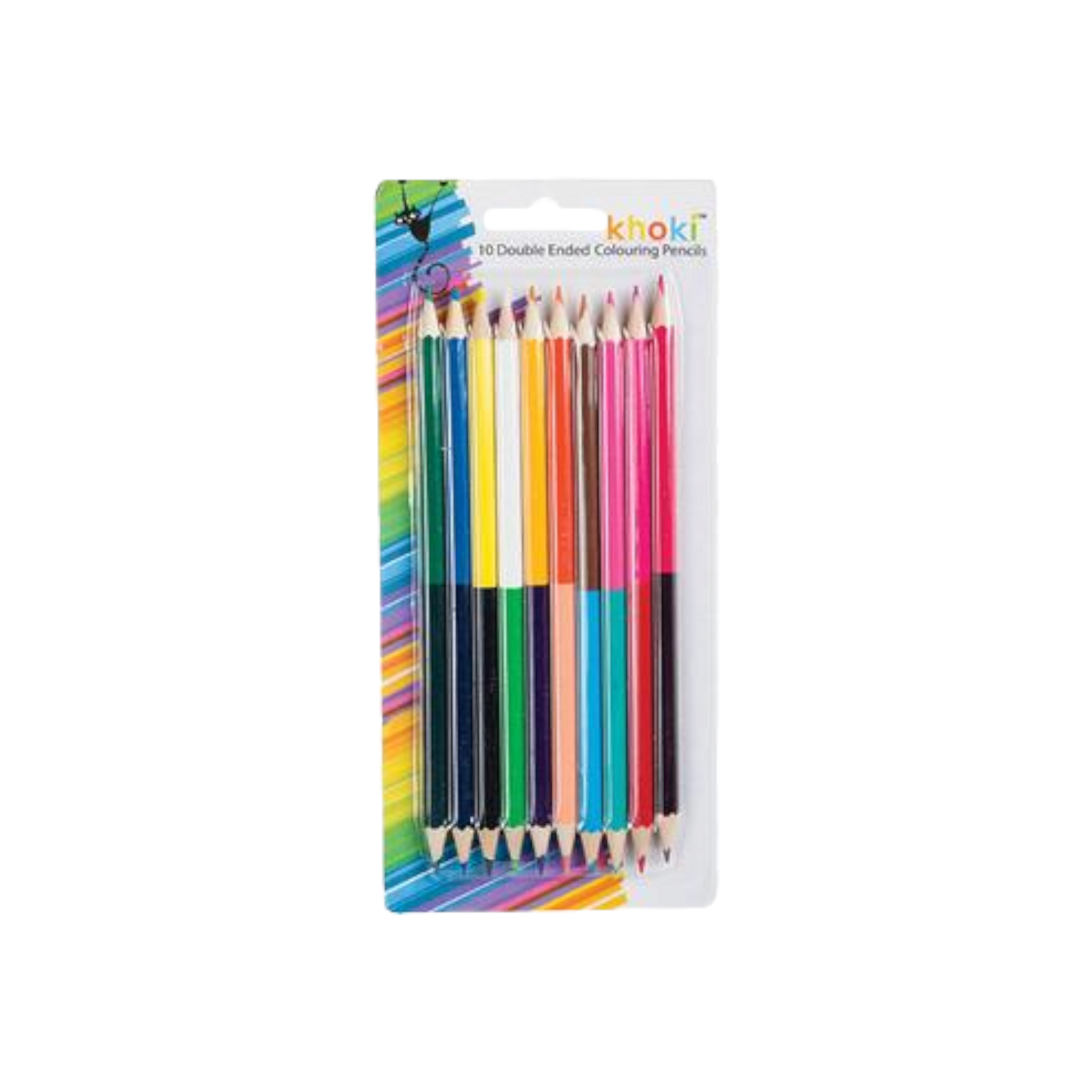 Khoki Color Pencils Double Ended Coloured 10pack