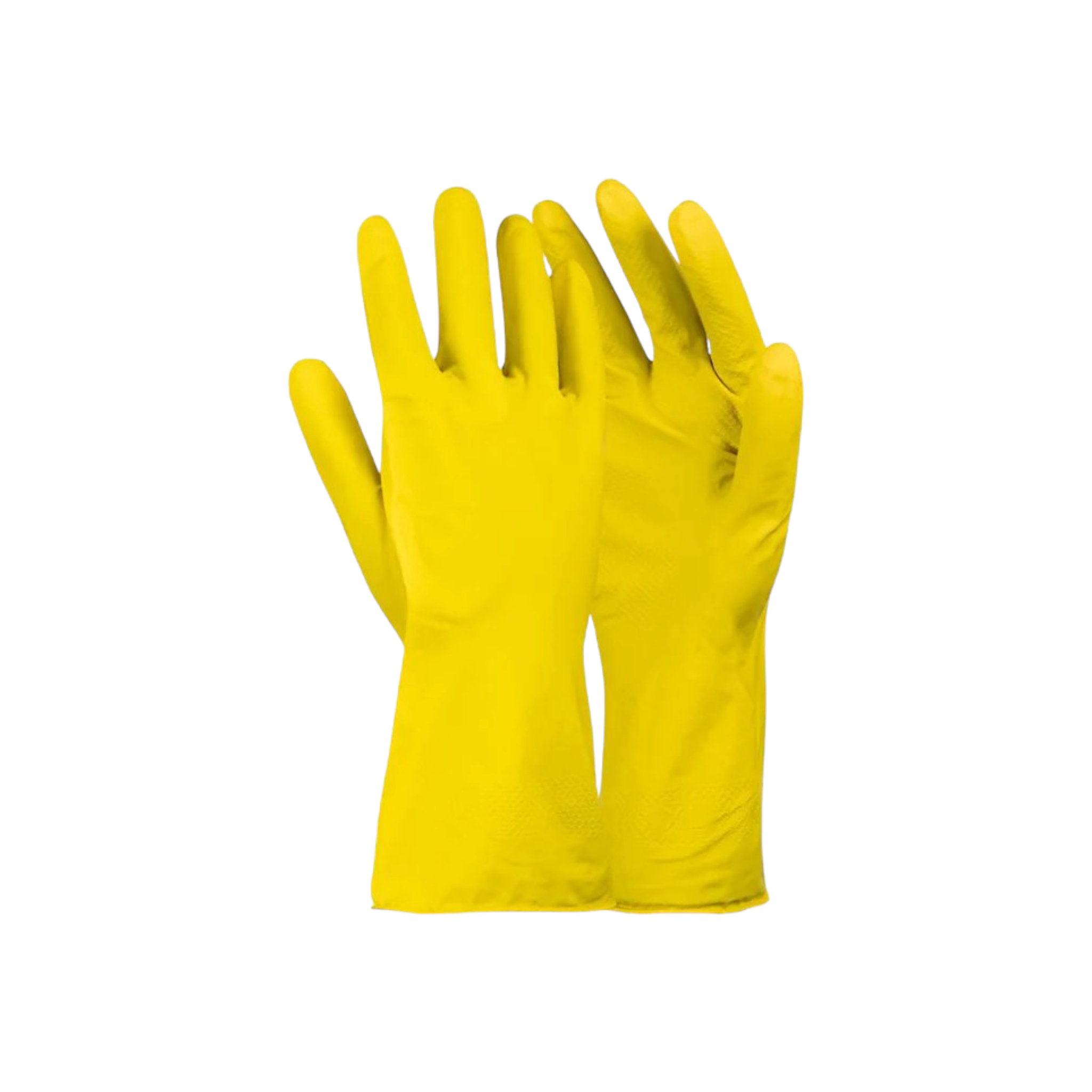 Latex Household Gloves Medium Reusable Yellow