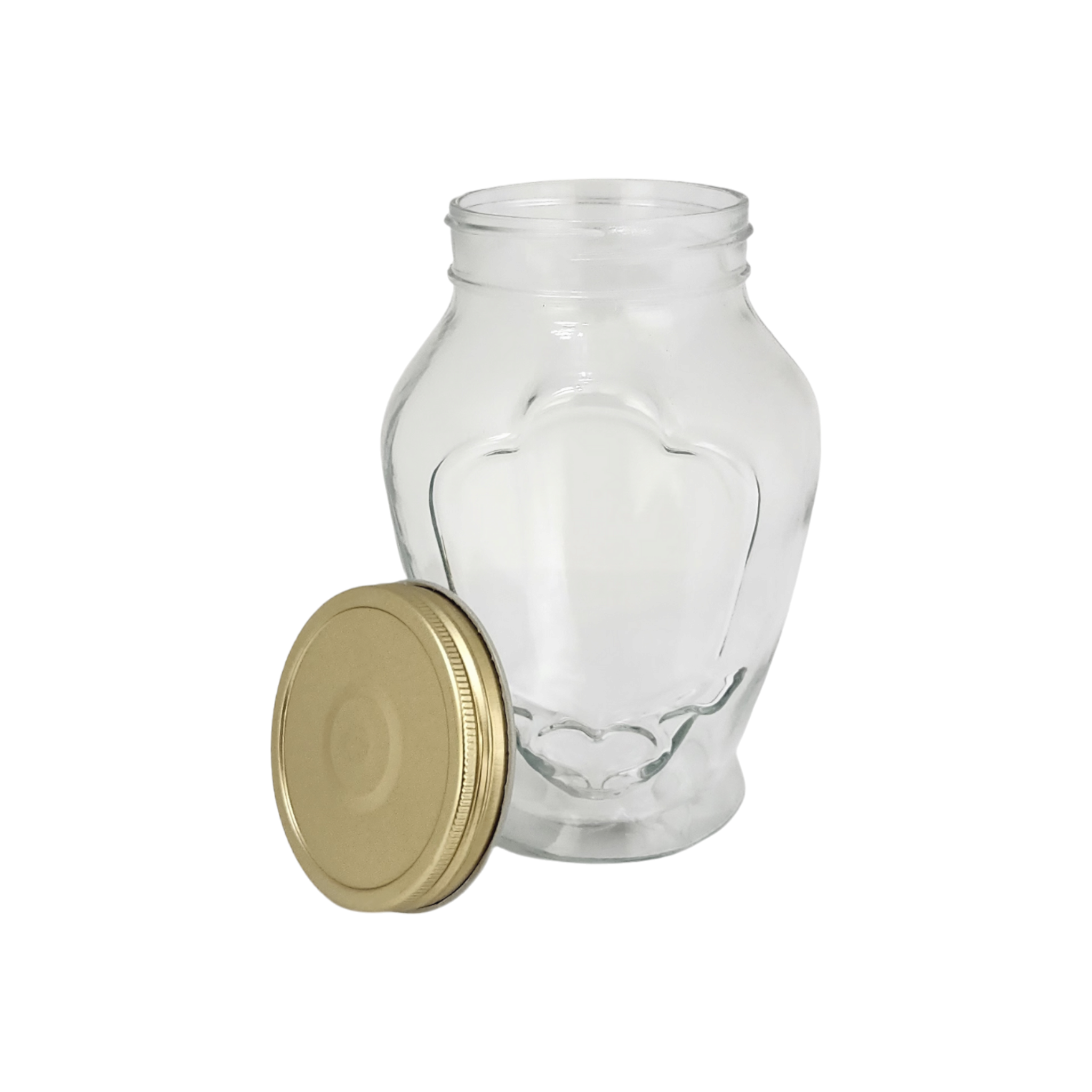Glass Canister Jar 1L with Gold Lid SGN1361