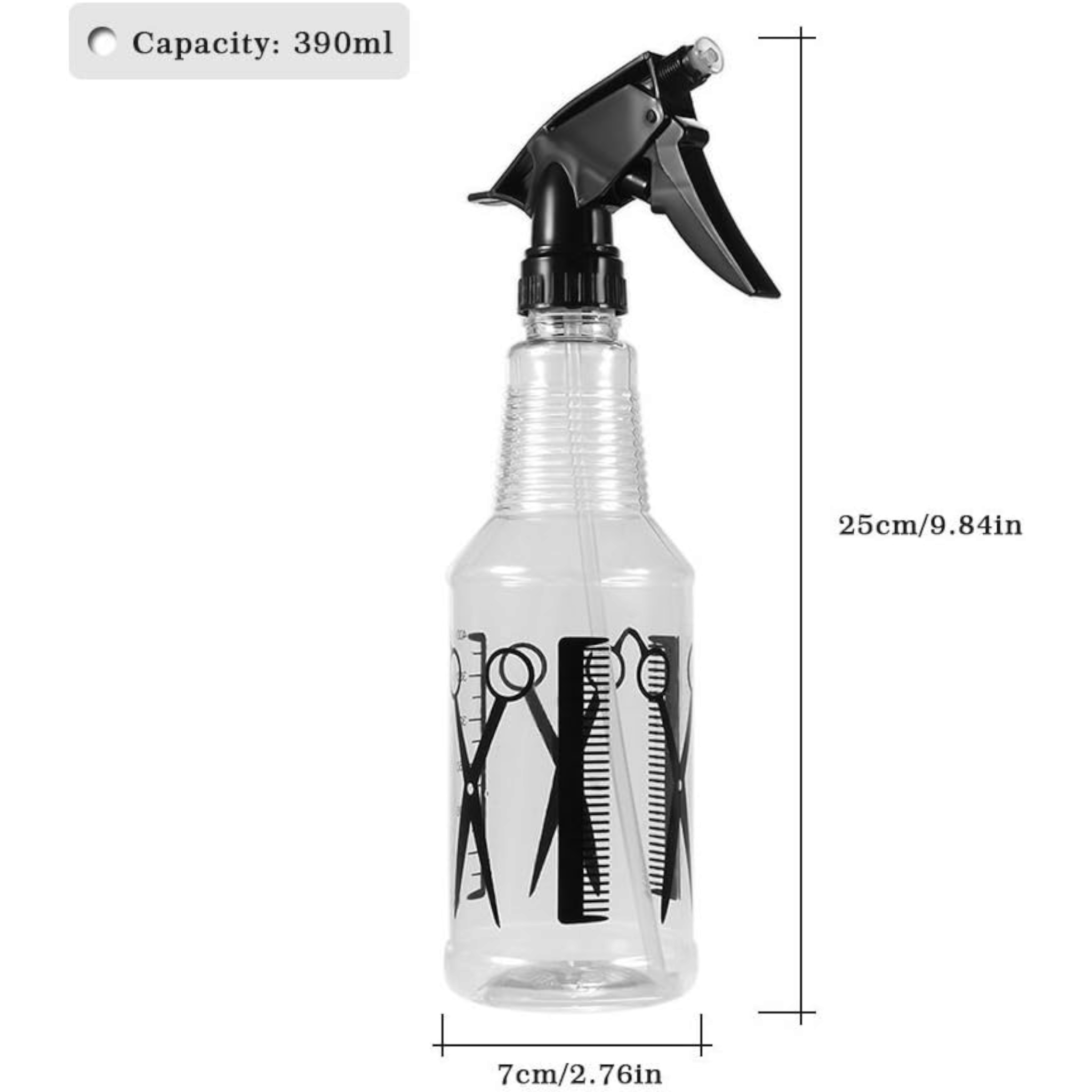 400ml Salon Spray Bottle PET Plastic