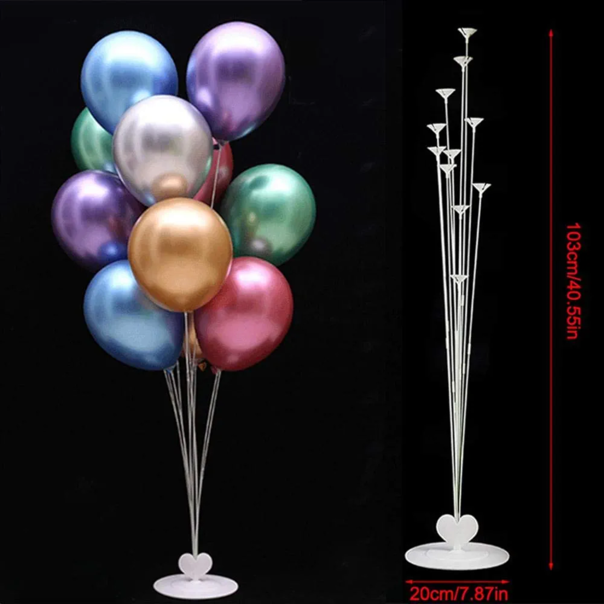 Balloon Column Stand 100cm 11-Cups and Base Set