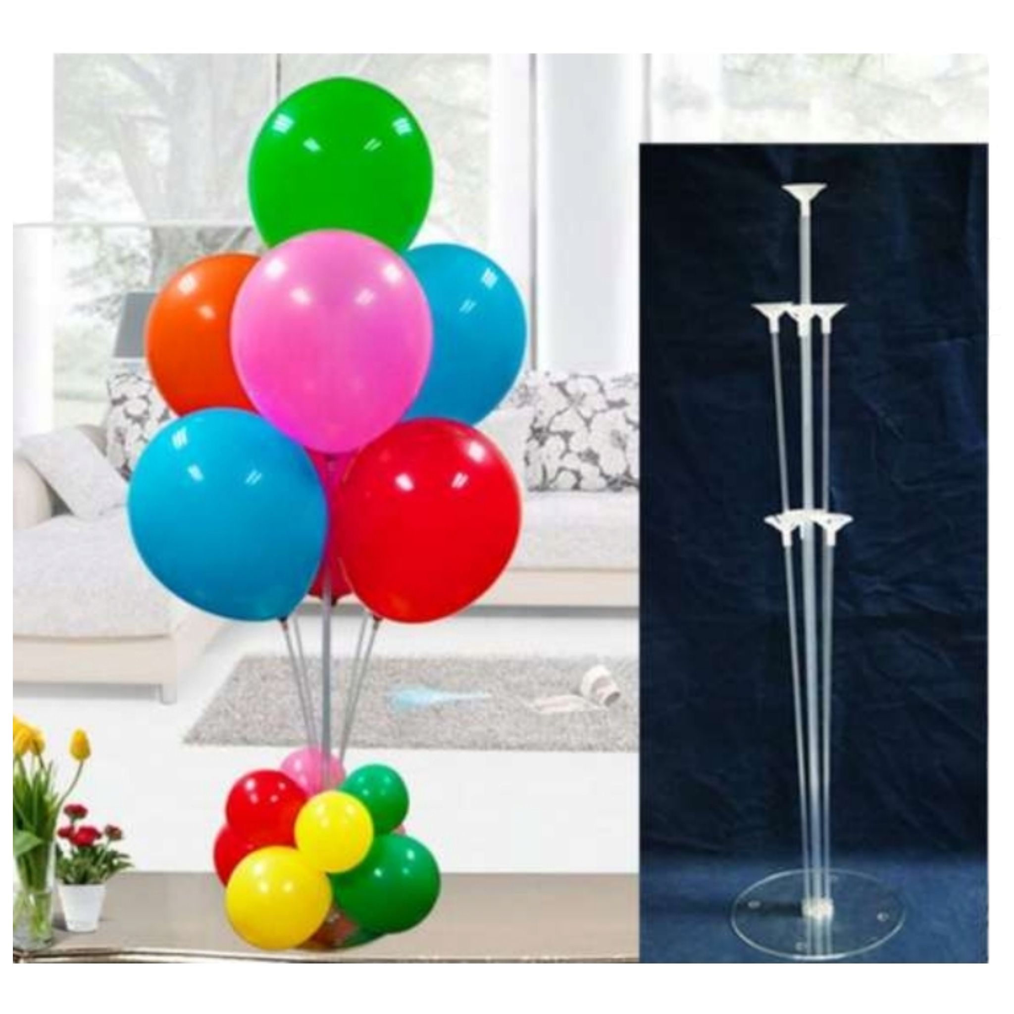 Balloon Column Stand 28cm 7-Cup and Base Set