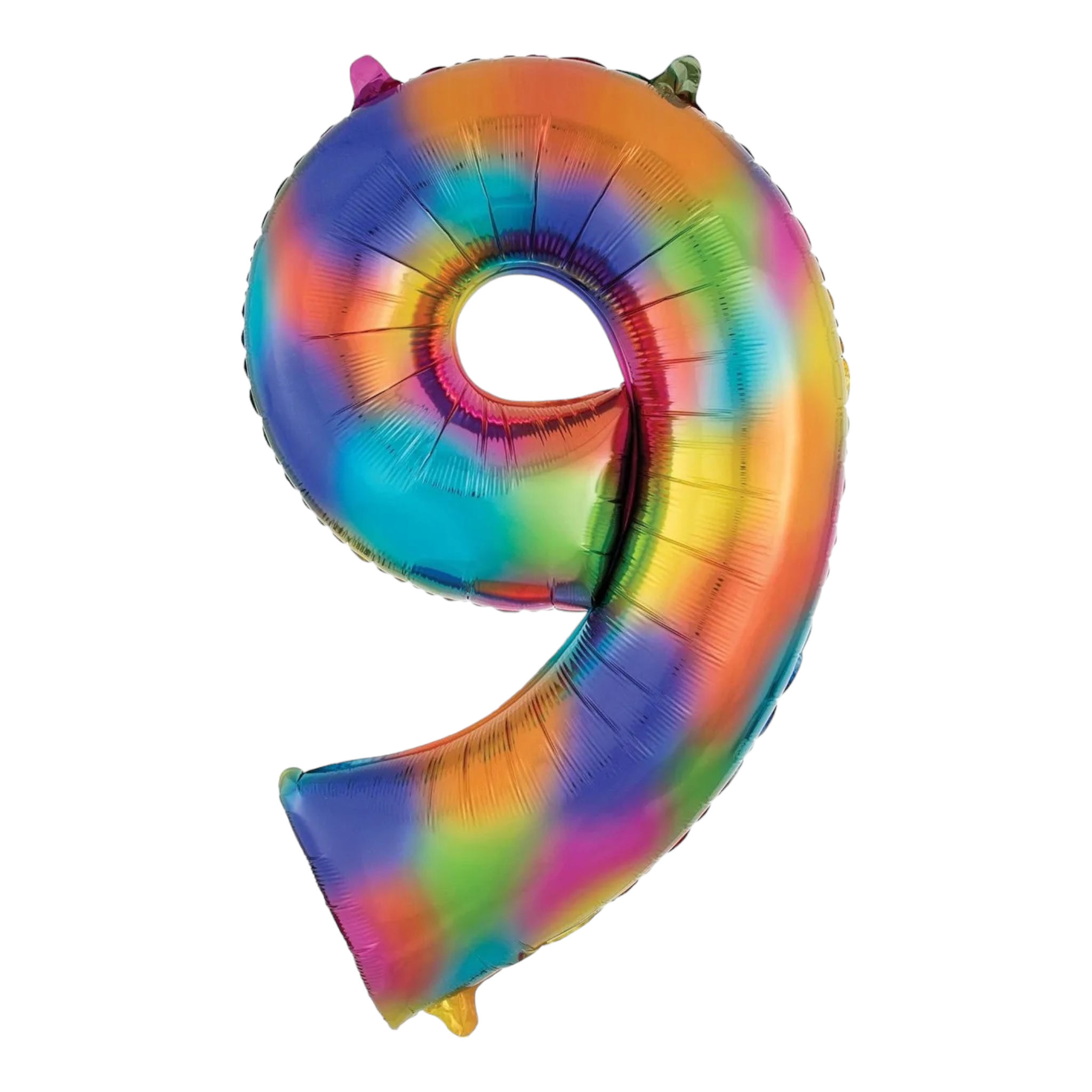 Party Rainbow Splash Multicoloured Large Number Foil Balloons 40inch 100cm