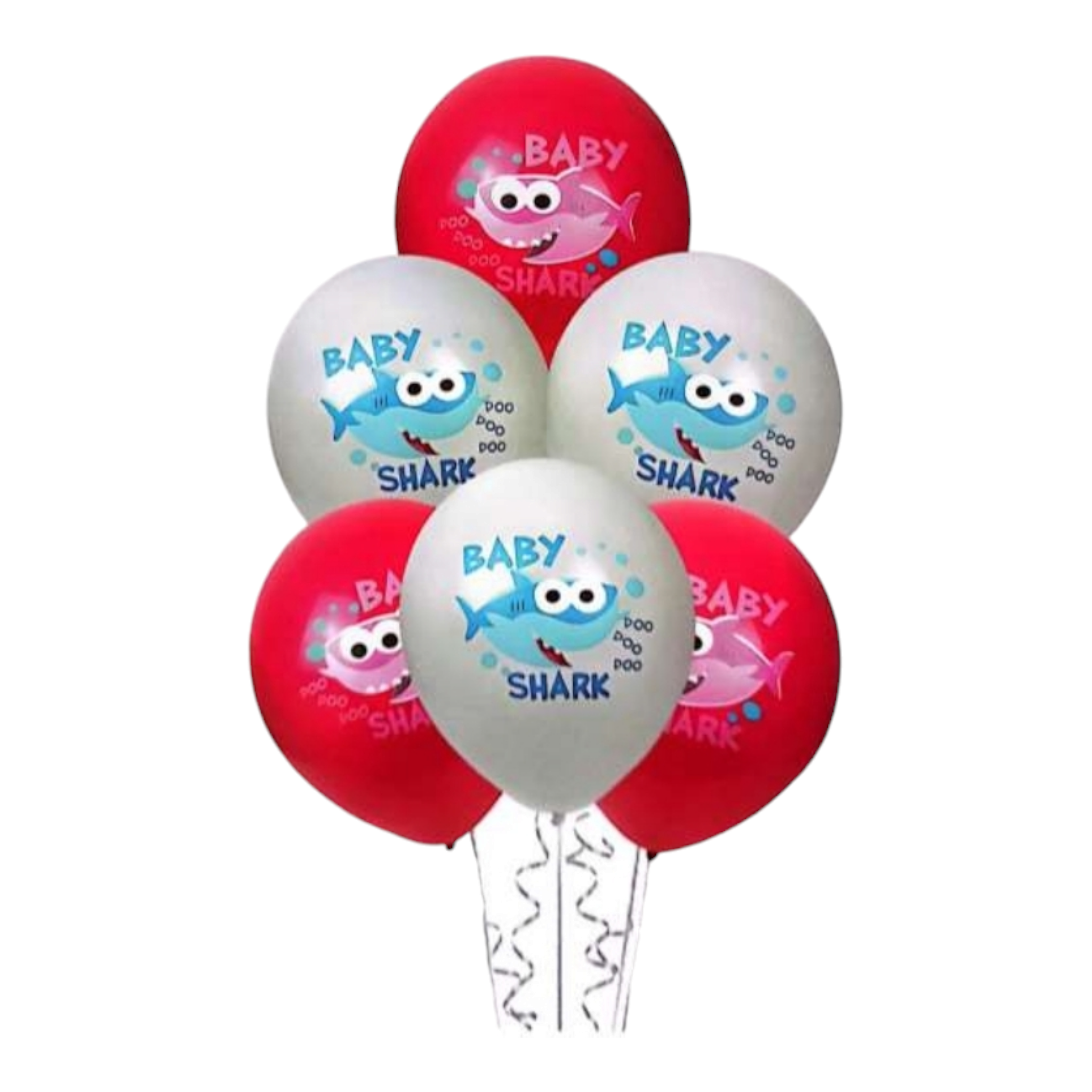 Baby Shark Party Toy Balloon 6pc Set