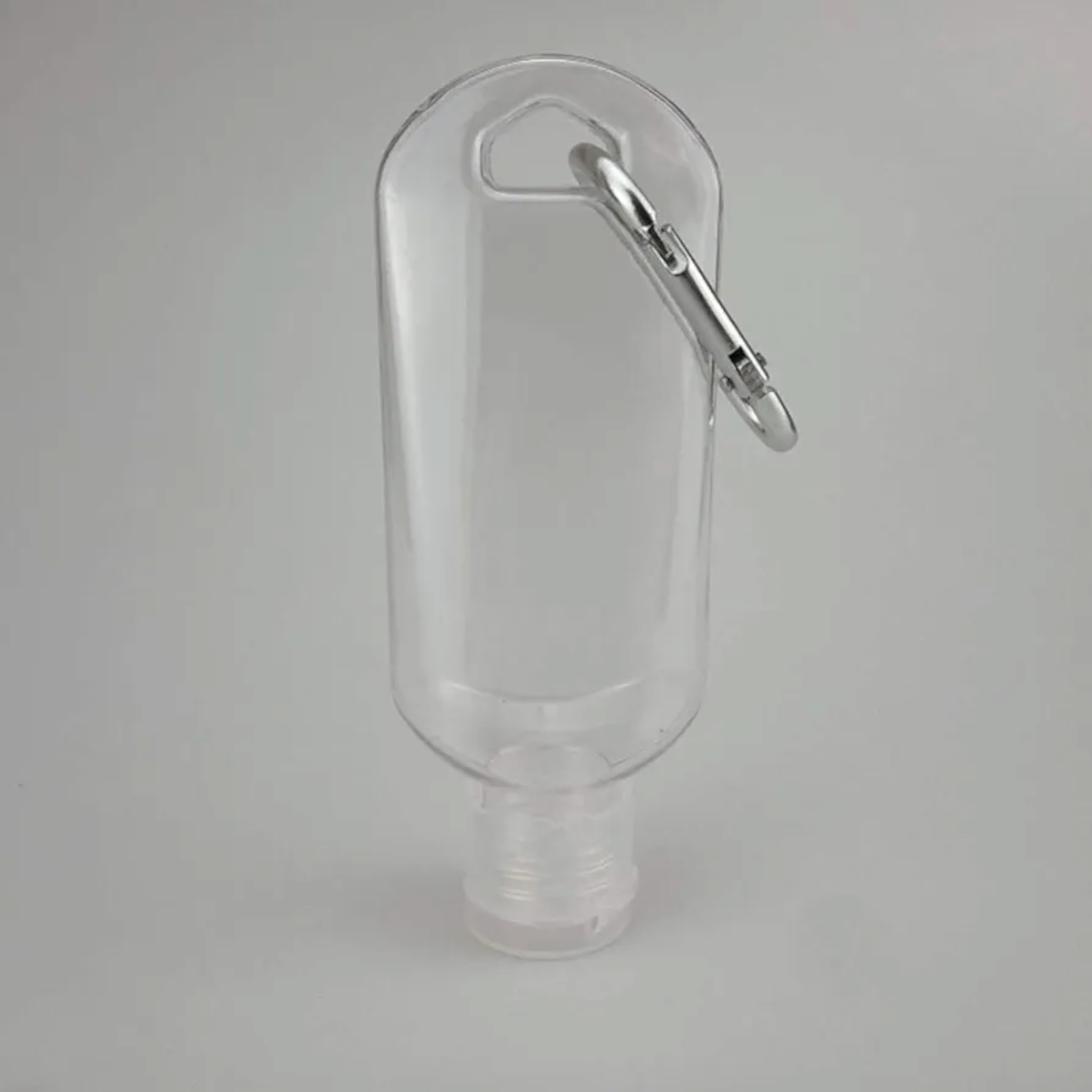 60ml Clear Plastic Travel Keychain Bottles Leak Proof Portable Refillable Empty Bottles with Flip Cap