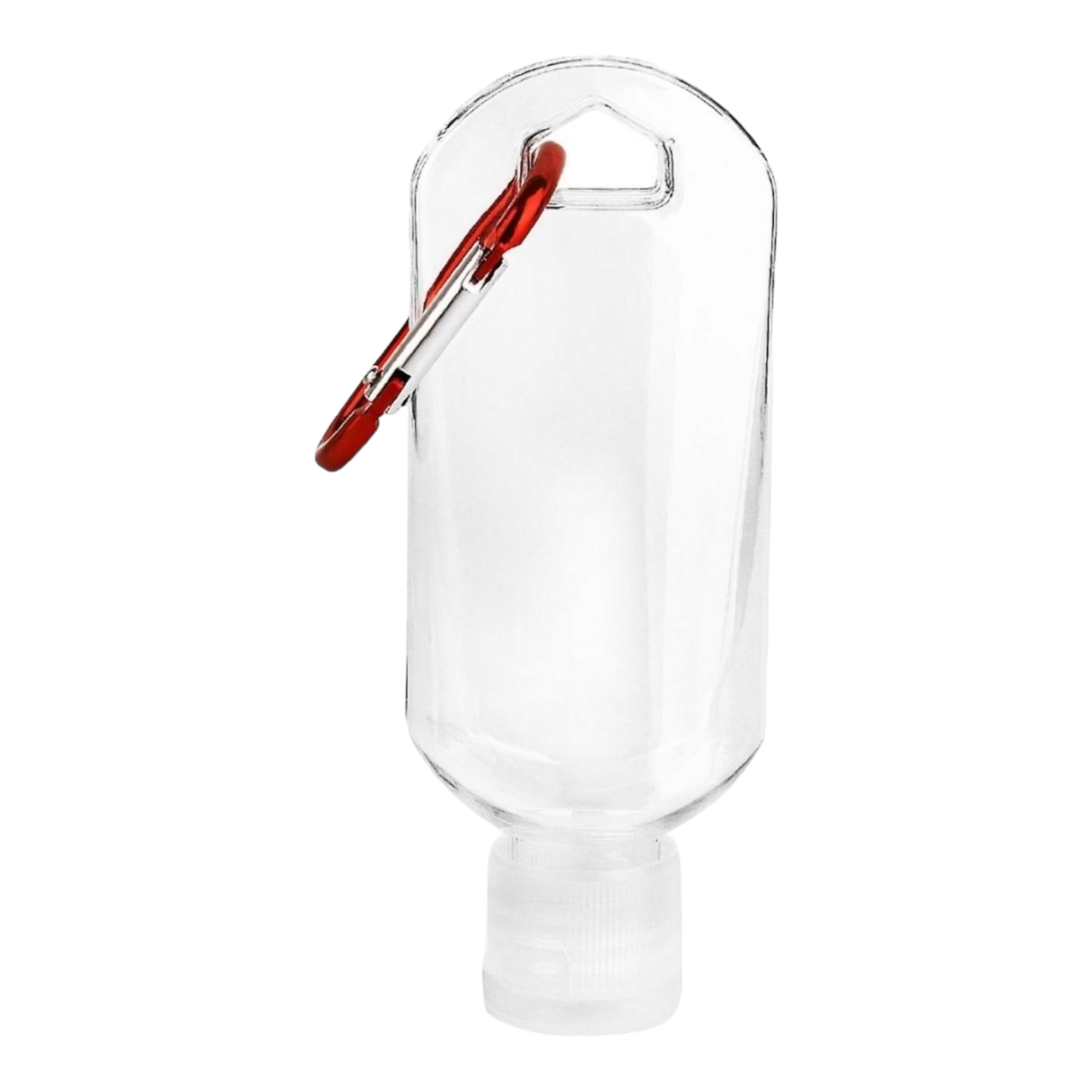 60ml Clear Plastic Travel Keychain Bottles Leak Proof Portable Refillable Empty Bottles with Flip Cap