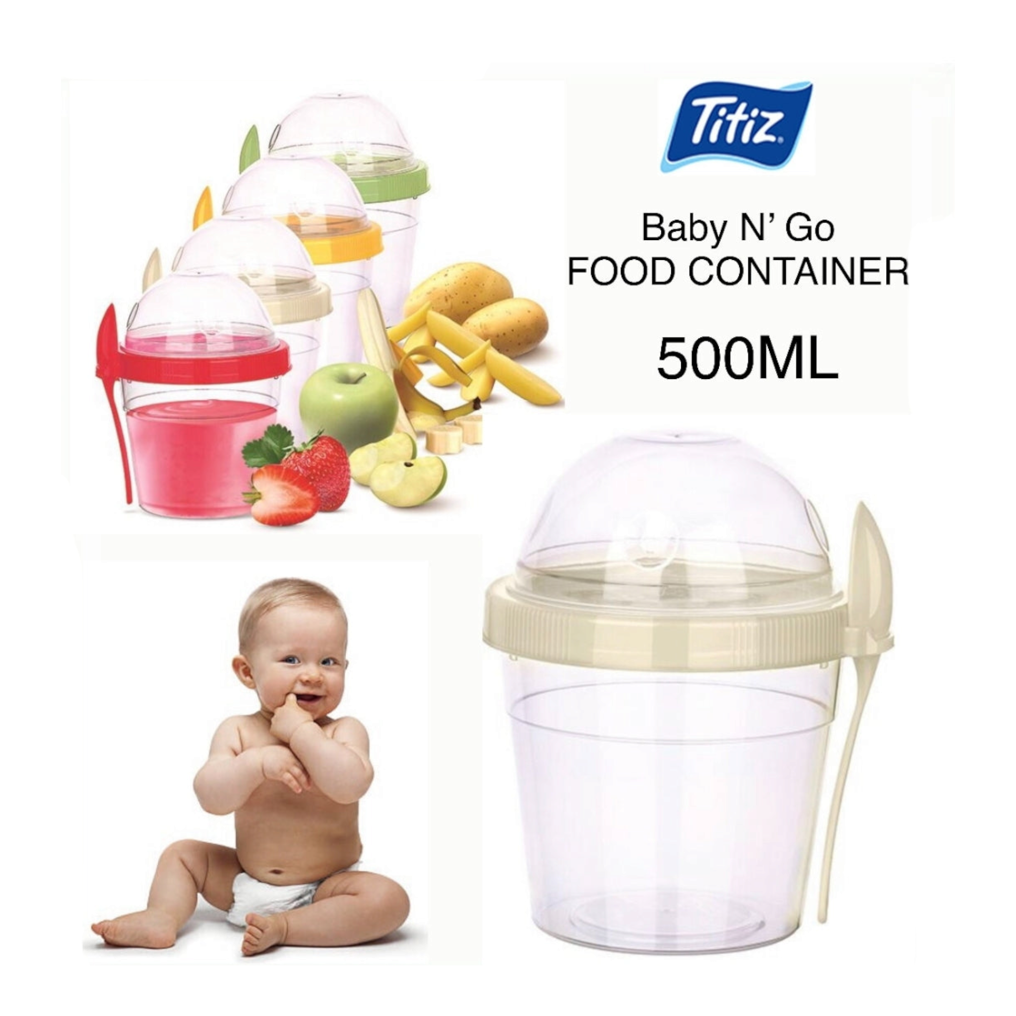 Titiz Baby and Go Food Container 500ml AP-9445