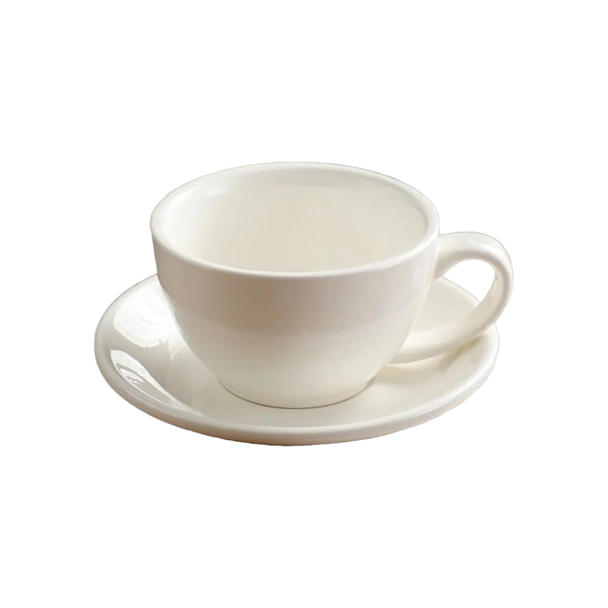 Ceramc Vintage Cup & Saucer 300ml White