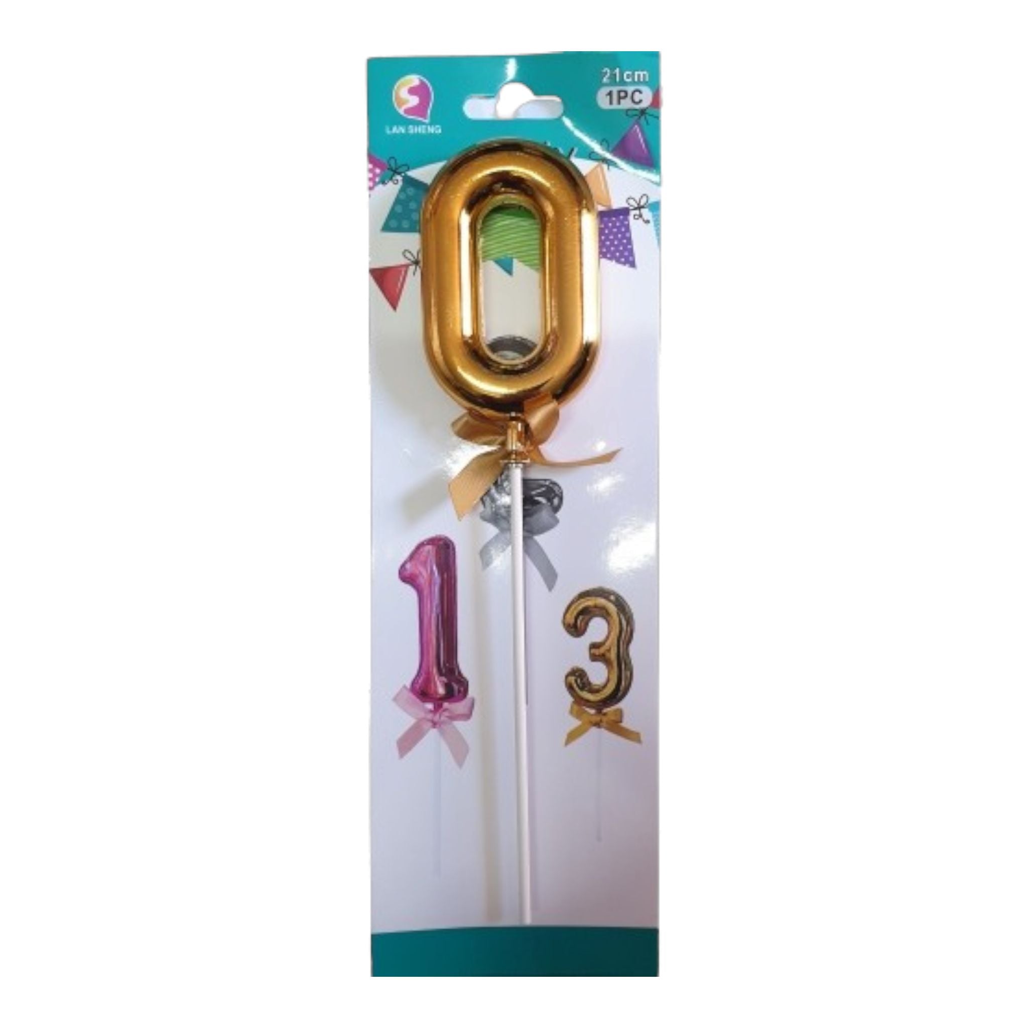 Cake Topper Age Number & Ribbon