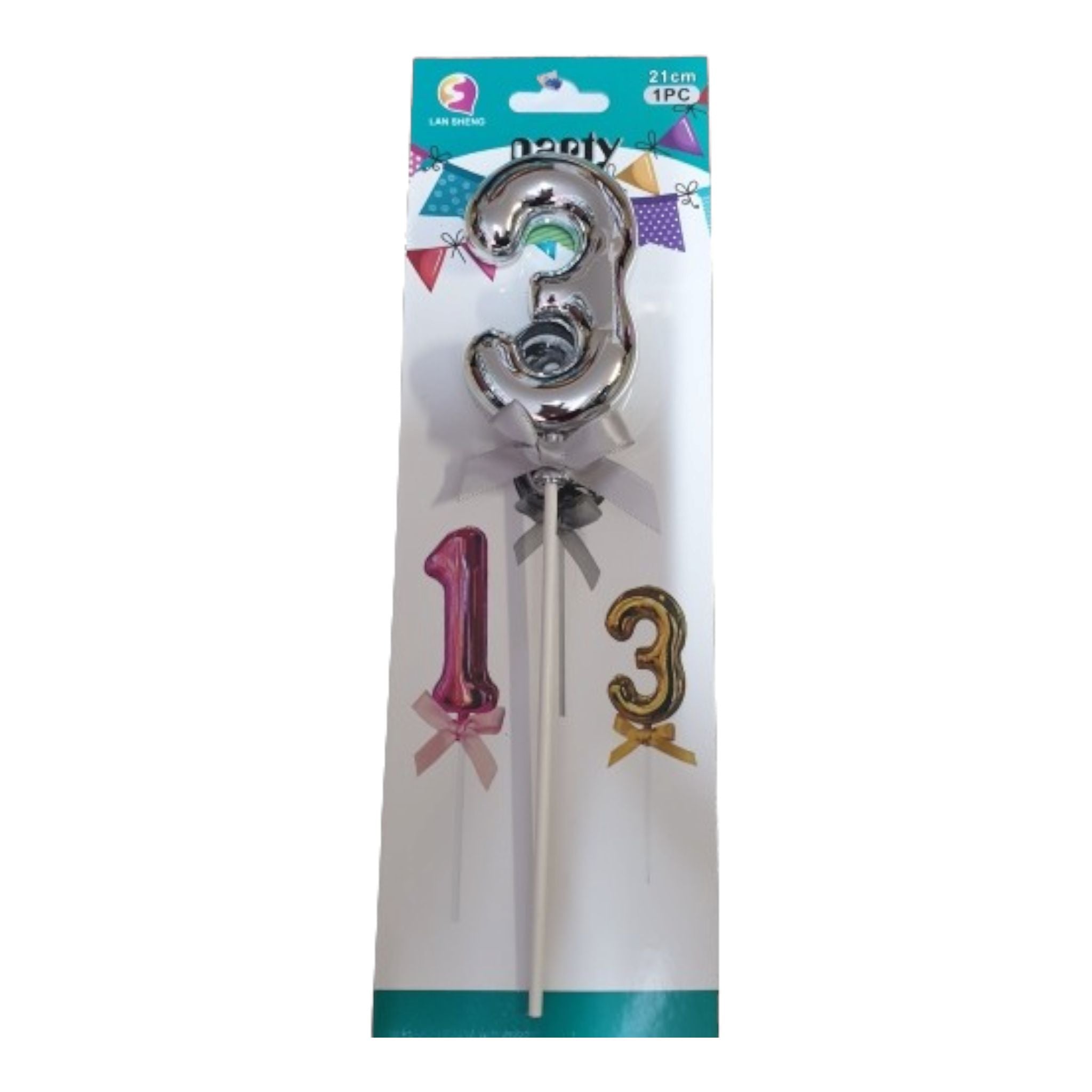 Cake Topper Age Number & Ribbon