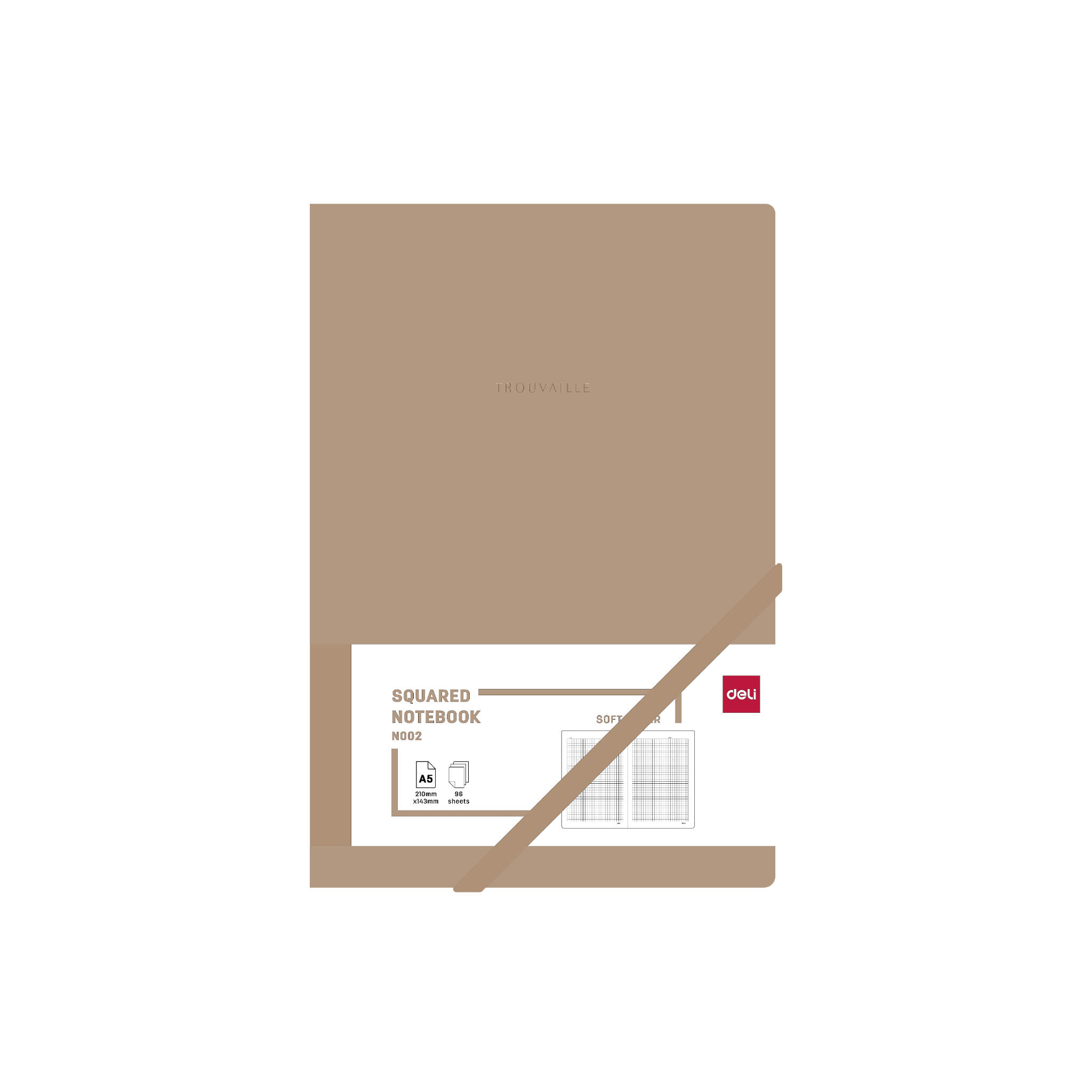 Deli Nusign Squared Notebook A5 210x143mm 120 sheets 70g
