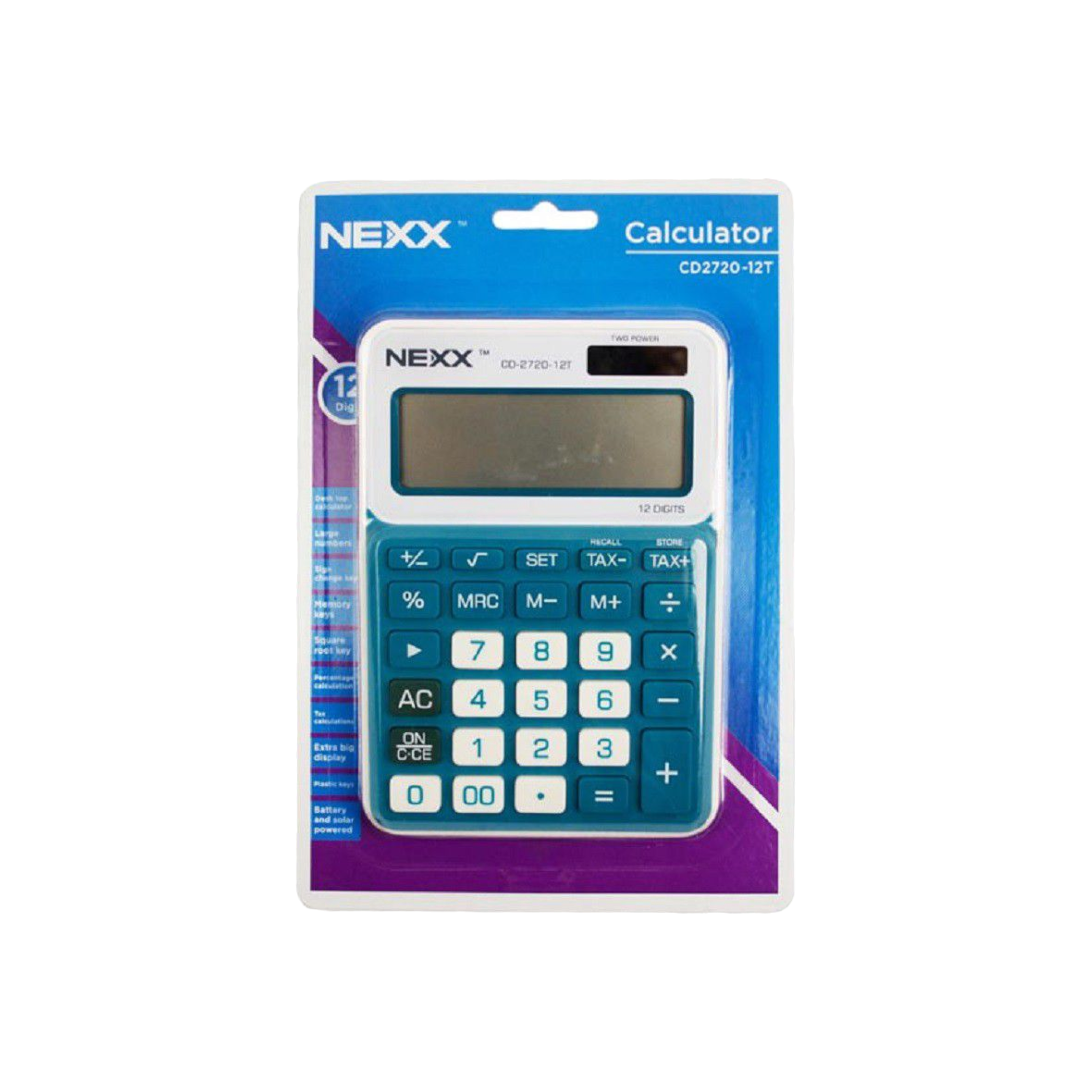 Nexx Calculator 12 Digit Colour CD2720