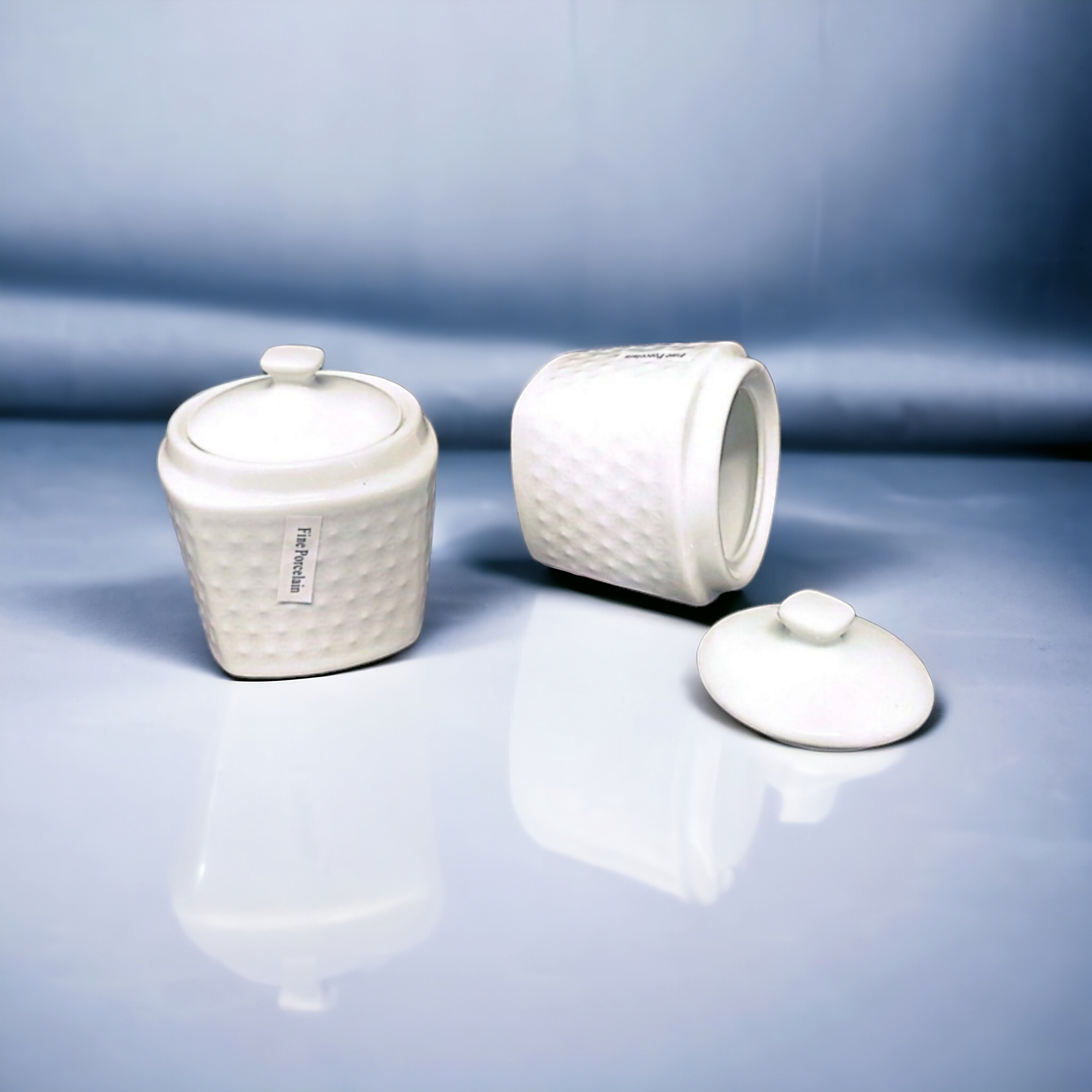 Fine Porcelain Ceramic White Sugar Pot 300ml