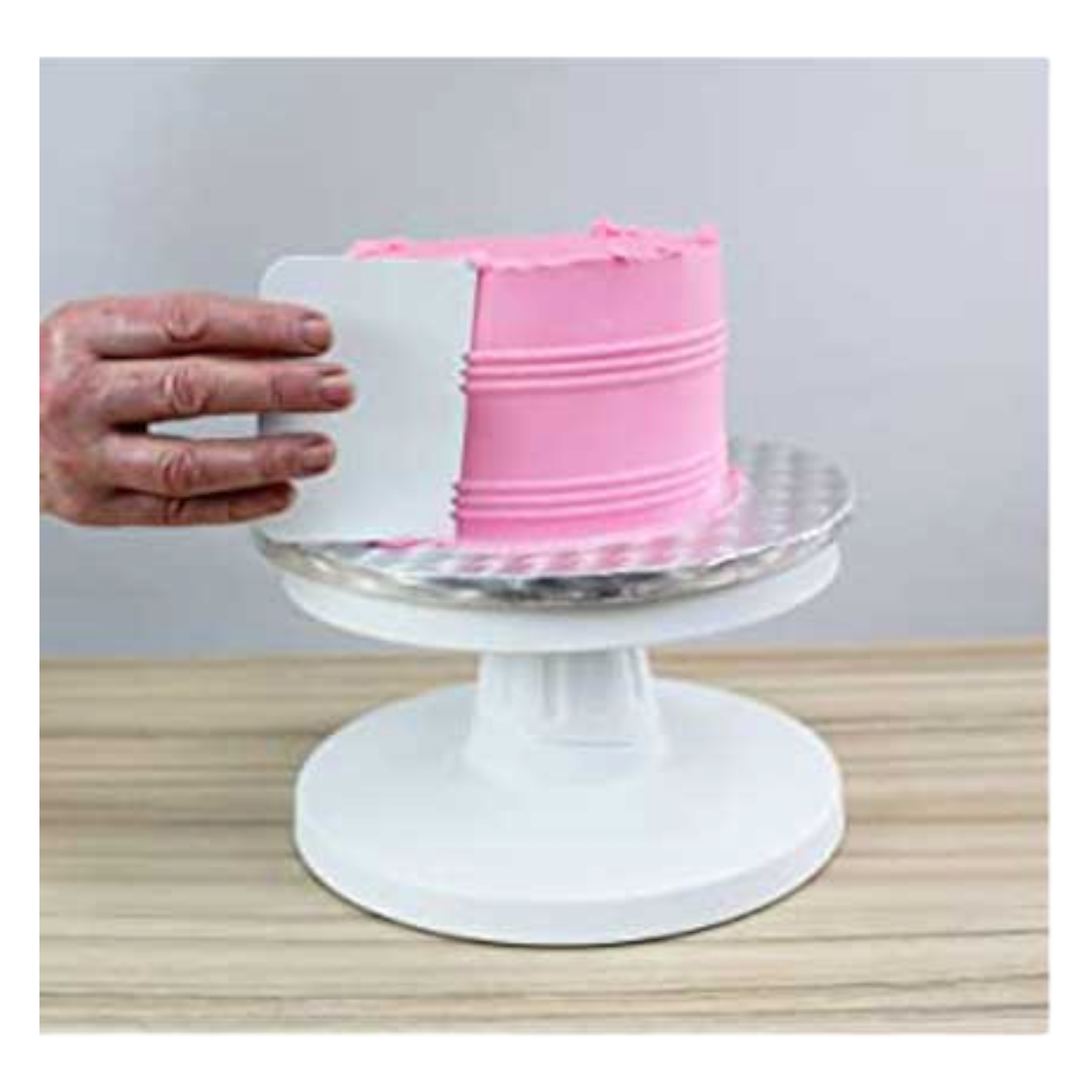 Pattern Edge Cake Scrapers Plastic 4pc Card