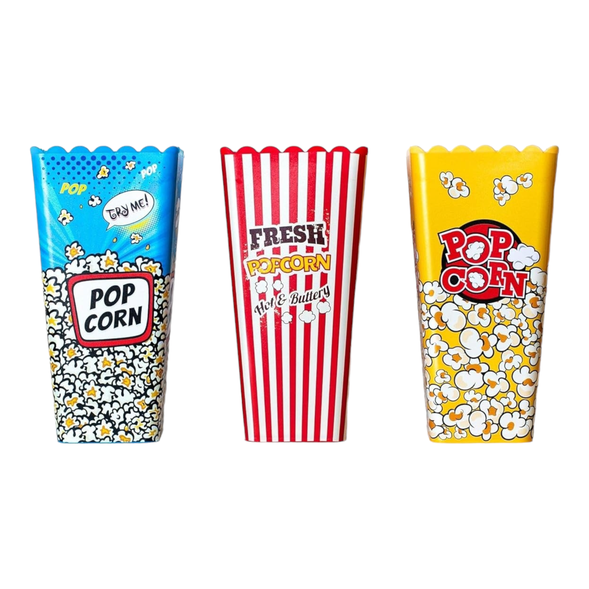 Tuffex Plastic Popcorn Bucket Square 12x15cm