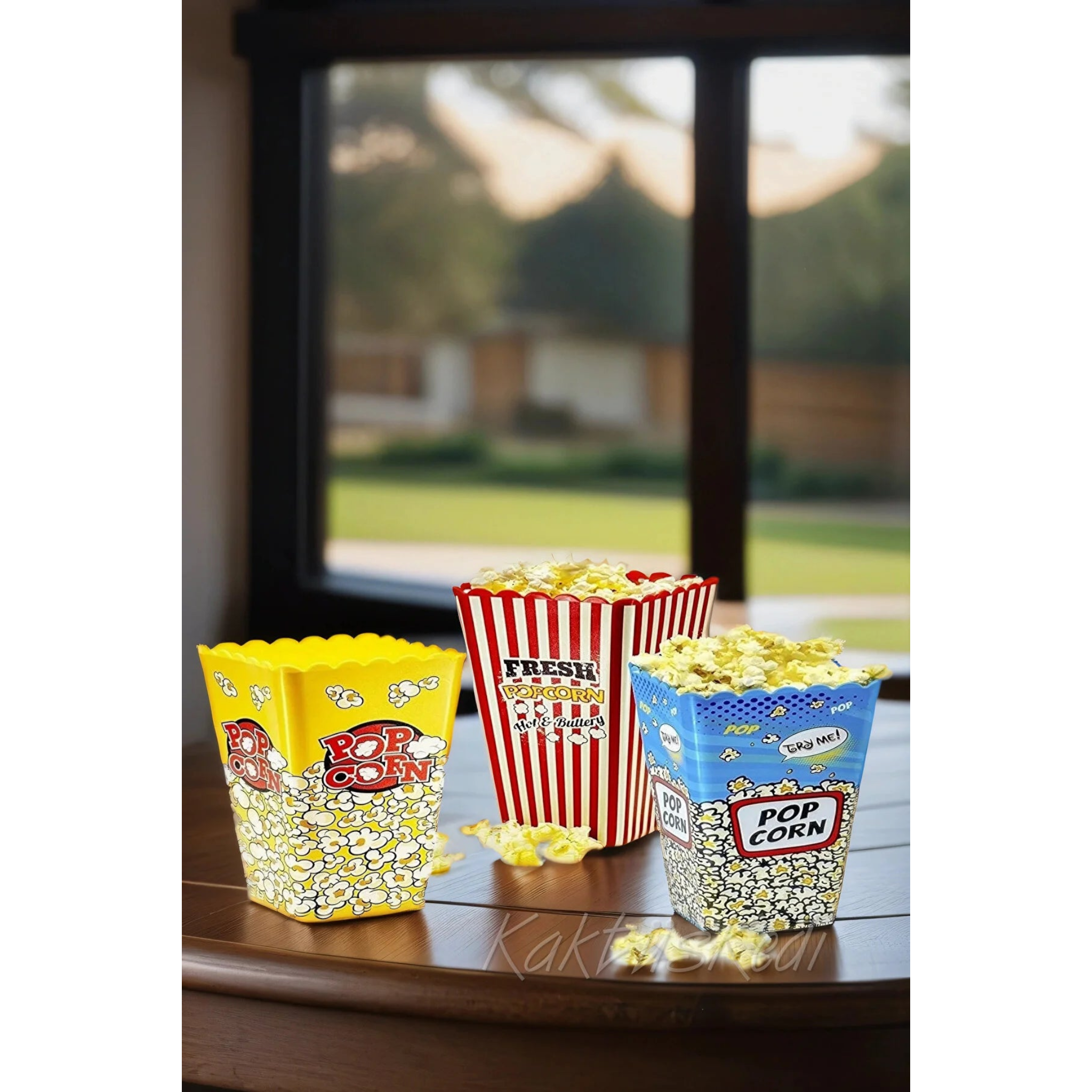 Tuffex Plastic Popcorn Bucket Square 12x15cm