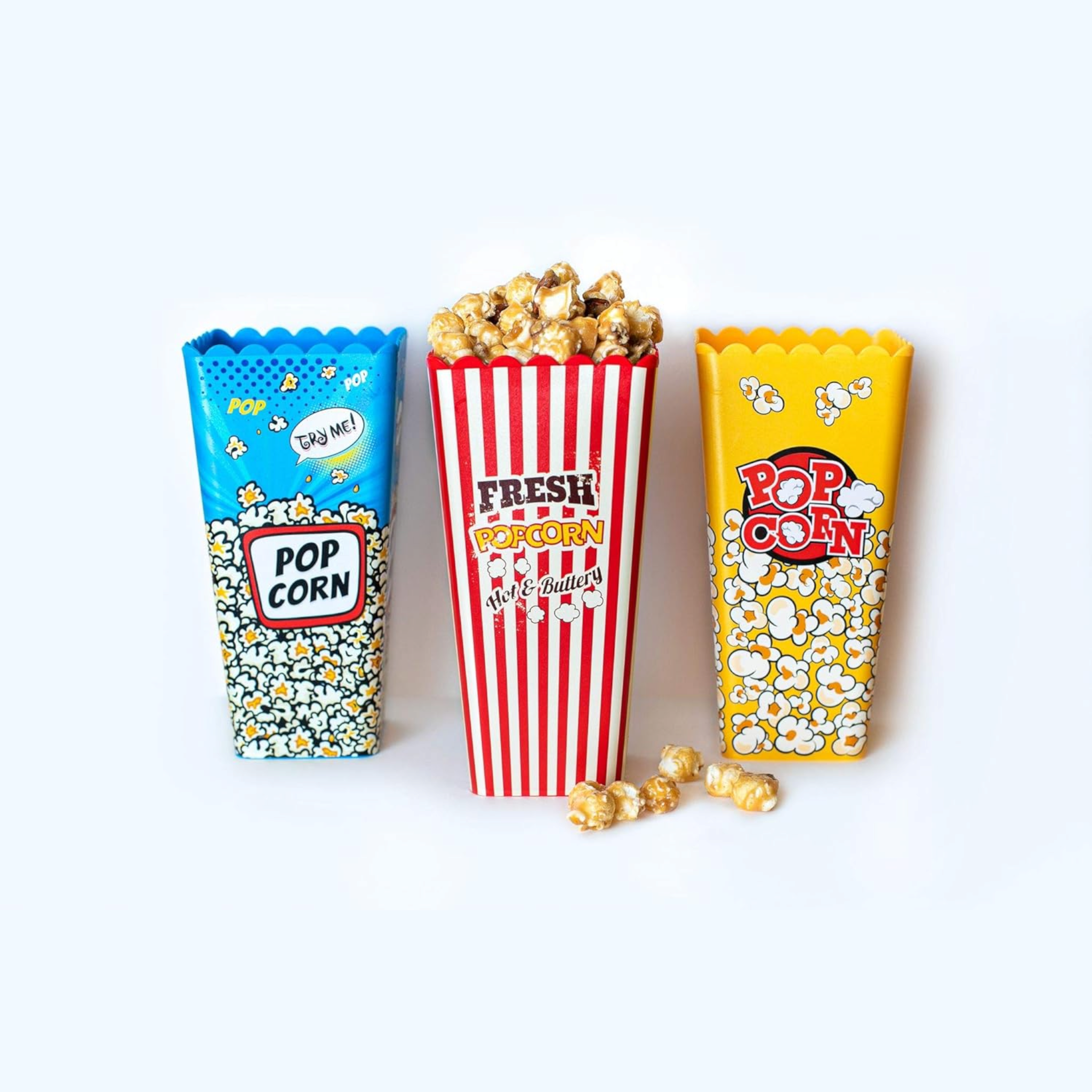 Tuffex Plastic Popcorn Bucket Square 12x15cm