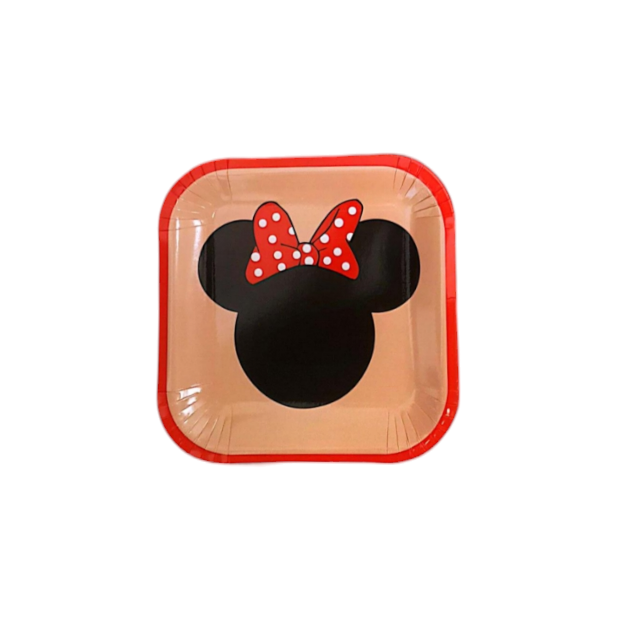 Disney Minnie Party Paper Plates Square Red 9inch 10pack