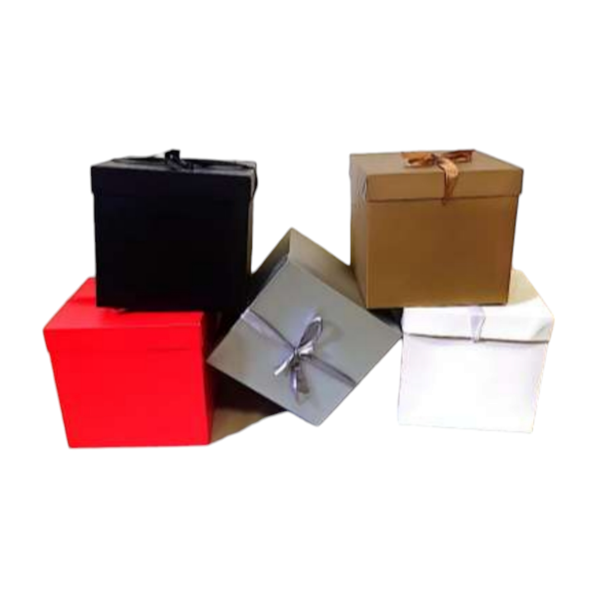 Gift Box Solid Color - Square Folding Cardboard Boxes