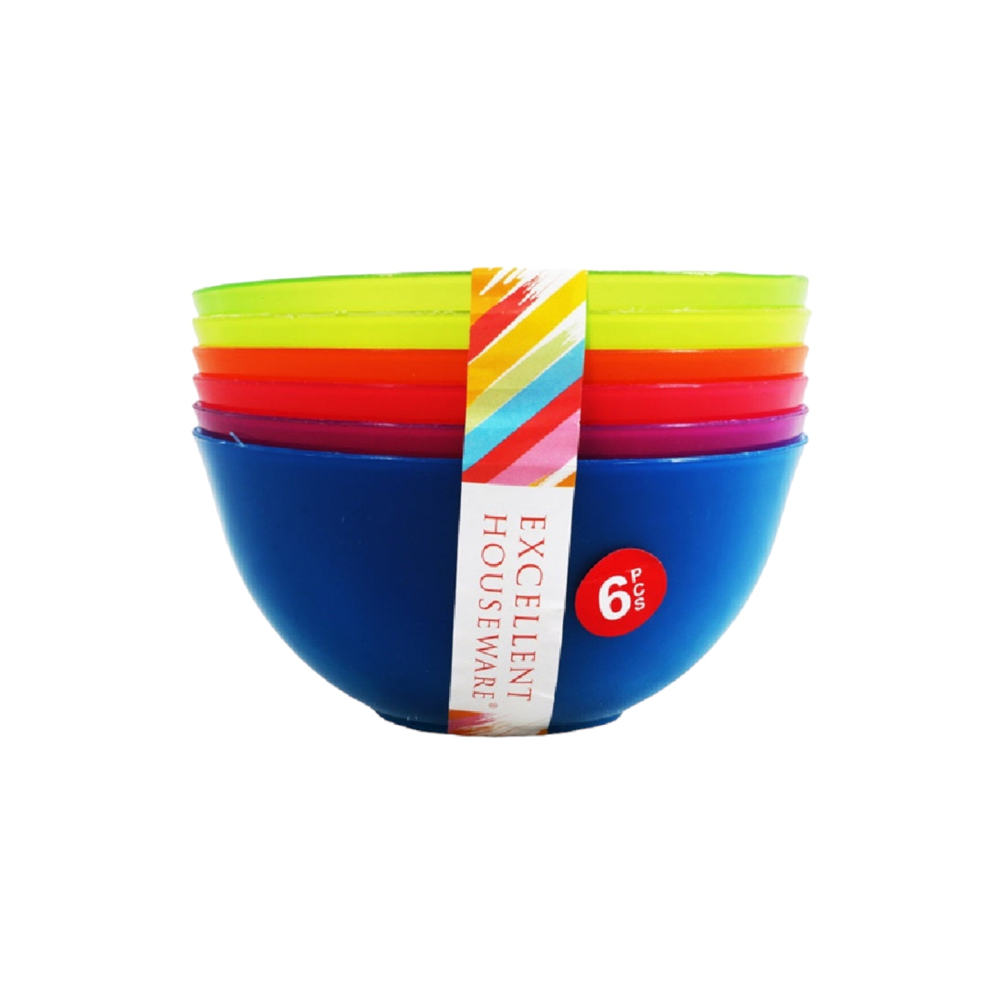 EH Coloured Plastic Cereal Bowls 6pack 21366