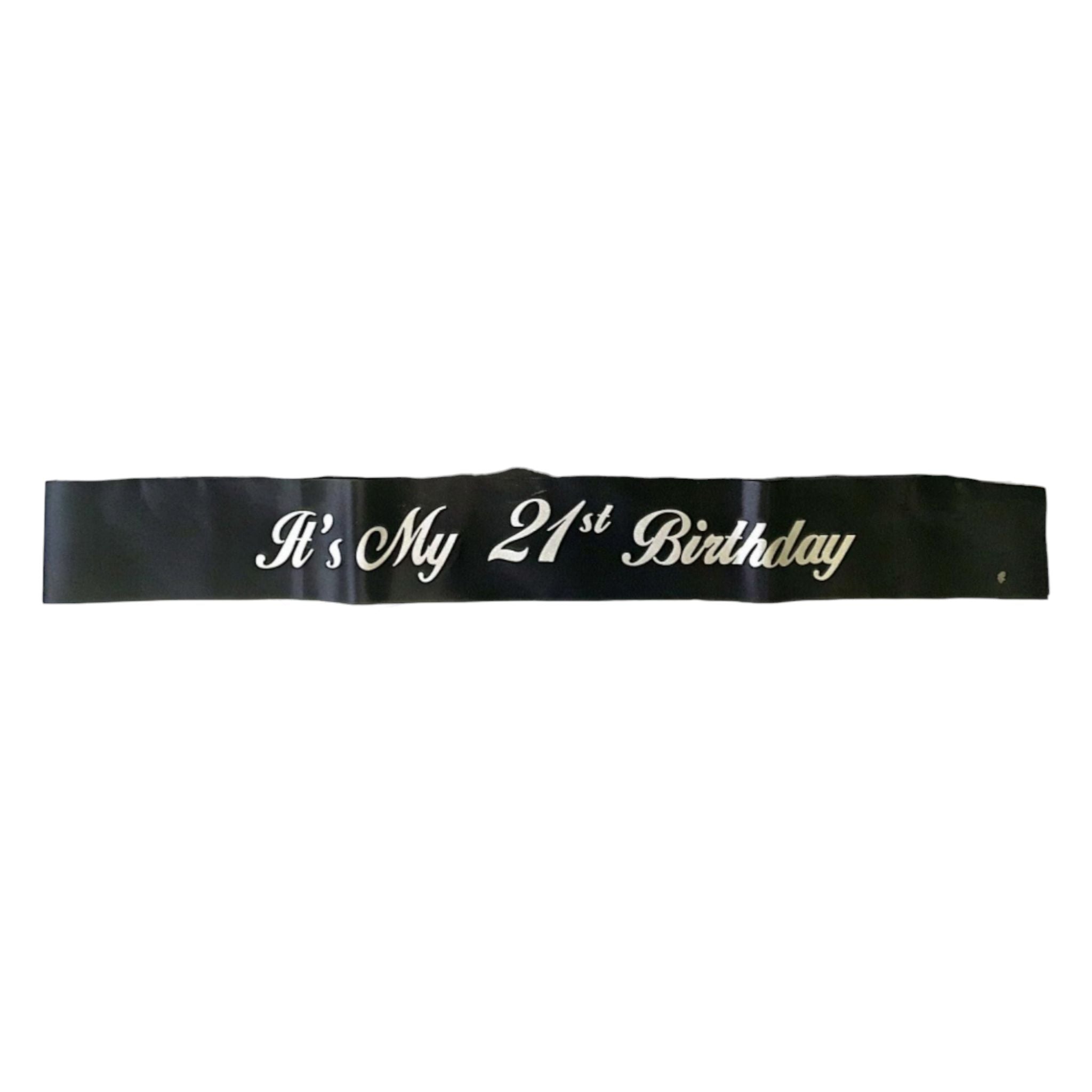 Its My 21st Birthday Sash