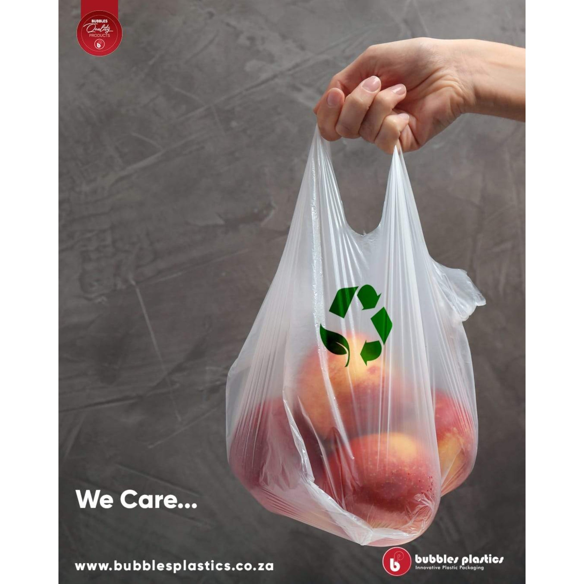 Handy Plastic Carrier Bags 12L VTC 25mic Recycle 250Pack
