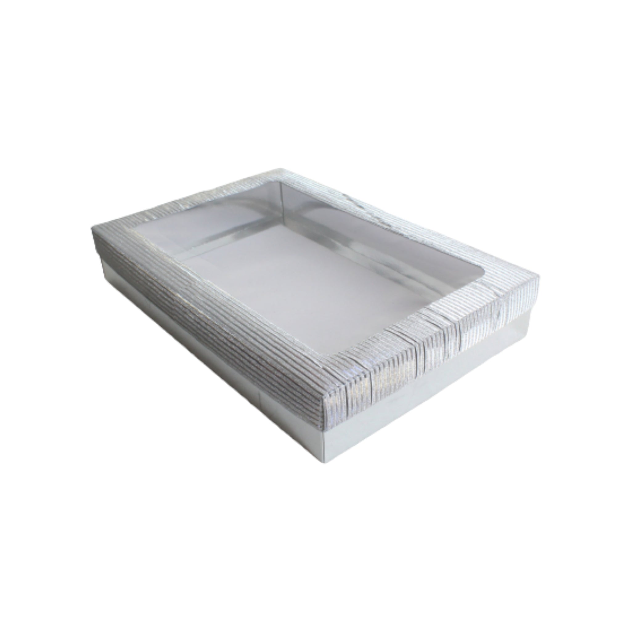 Gift Biscuit Paper Box Silver 20x20x5cm XPP294
