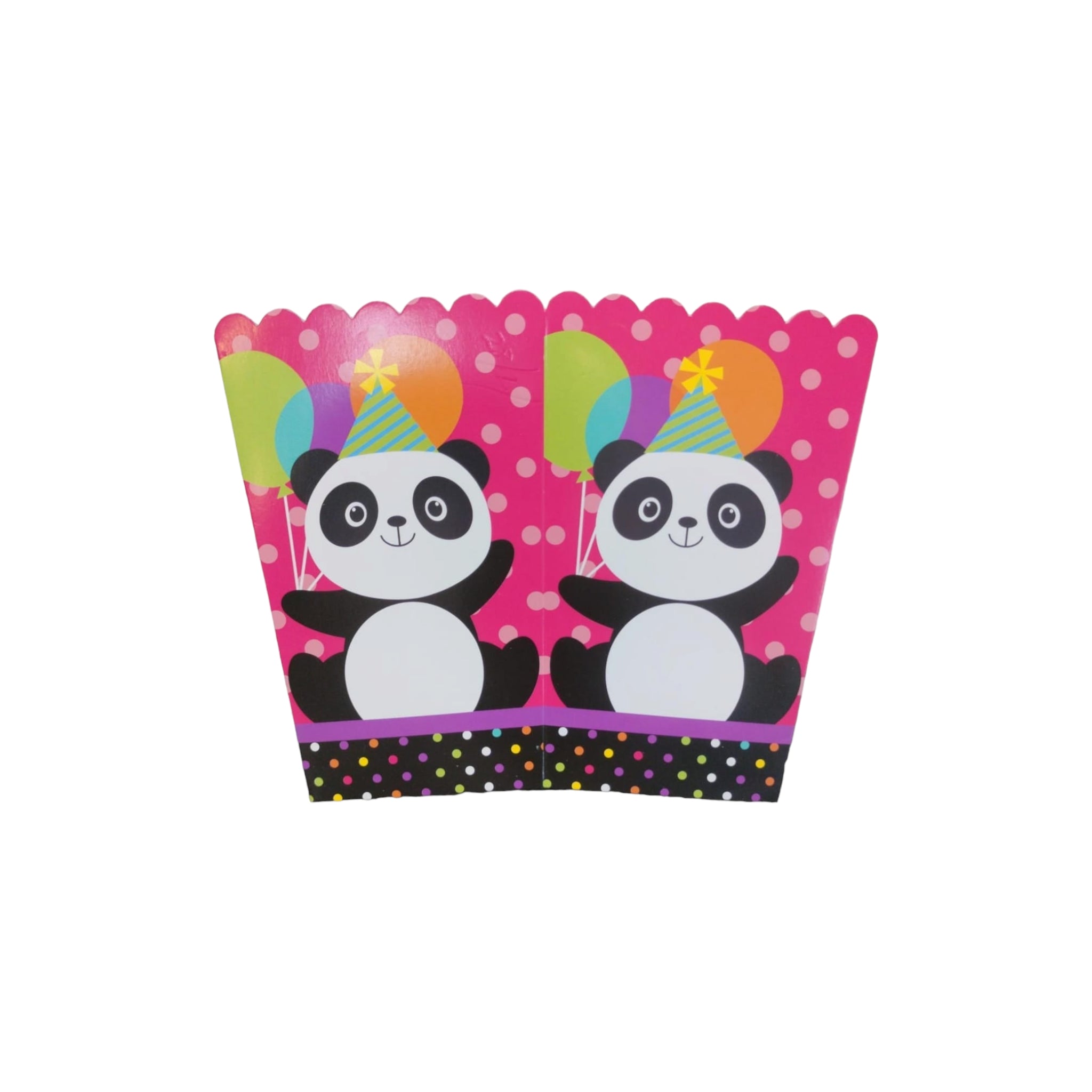 Panda Popcorn Paper Box 9x9x14cm 10pack