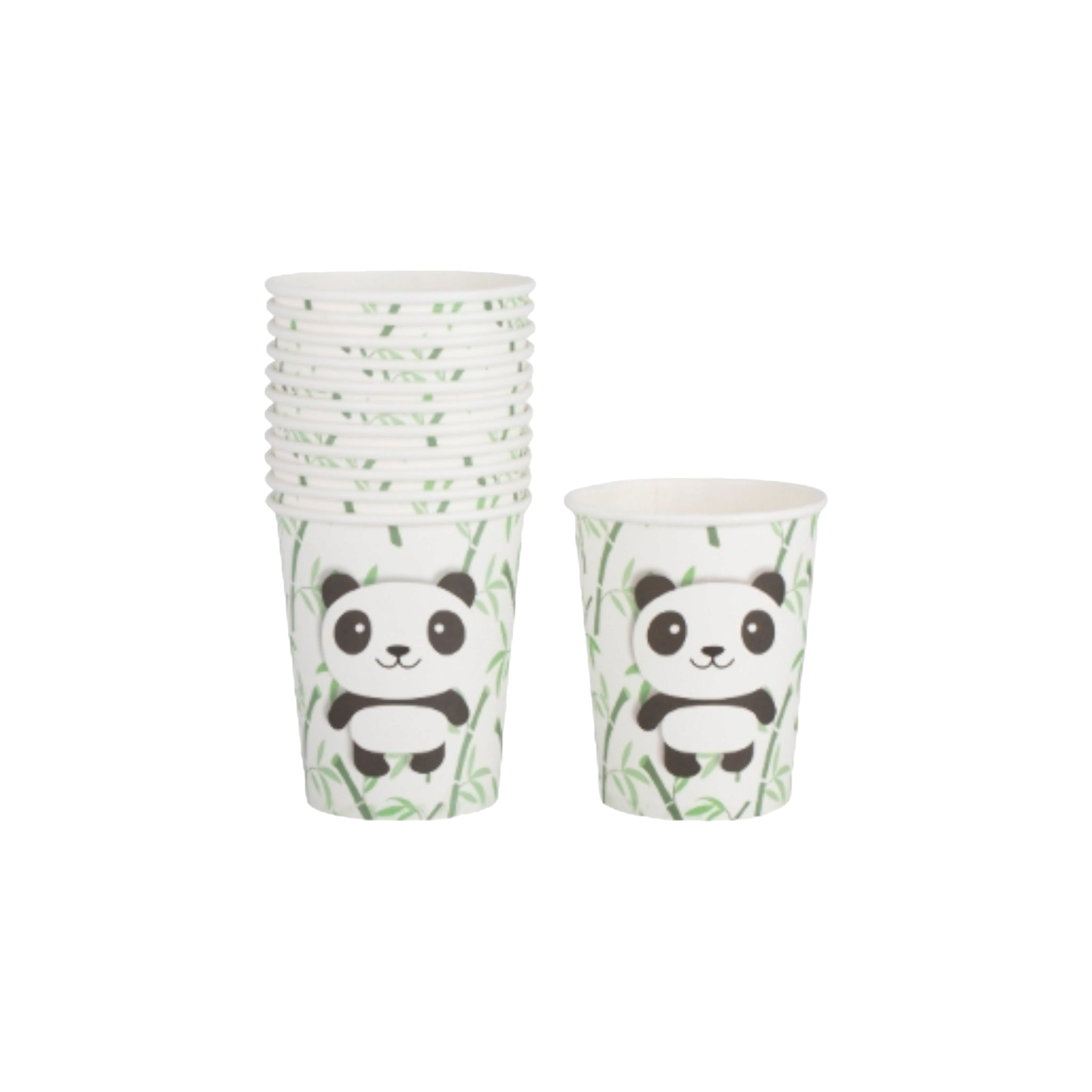 Party Paper Cups Panda 7.5x8.5cm 10pack
