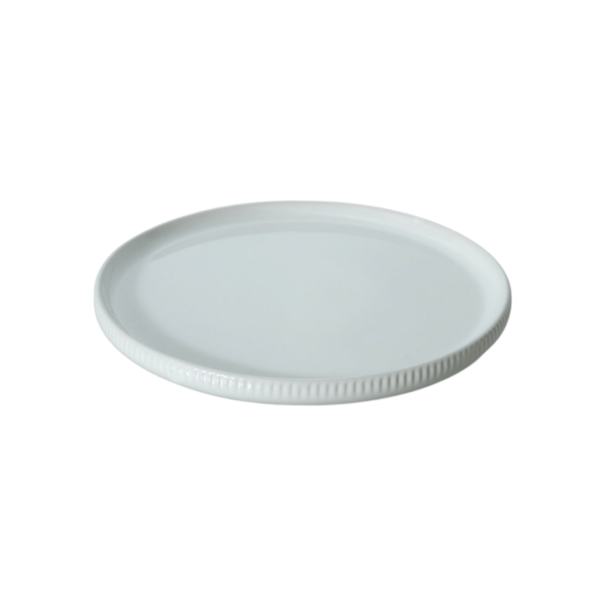 Ceramic Rib Side Plate White 20x1.5cm