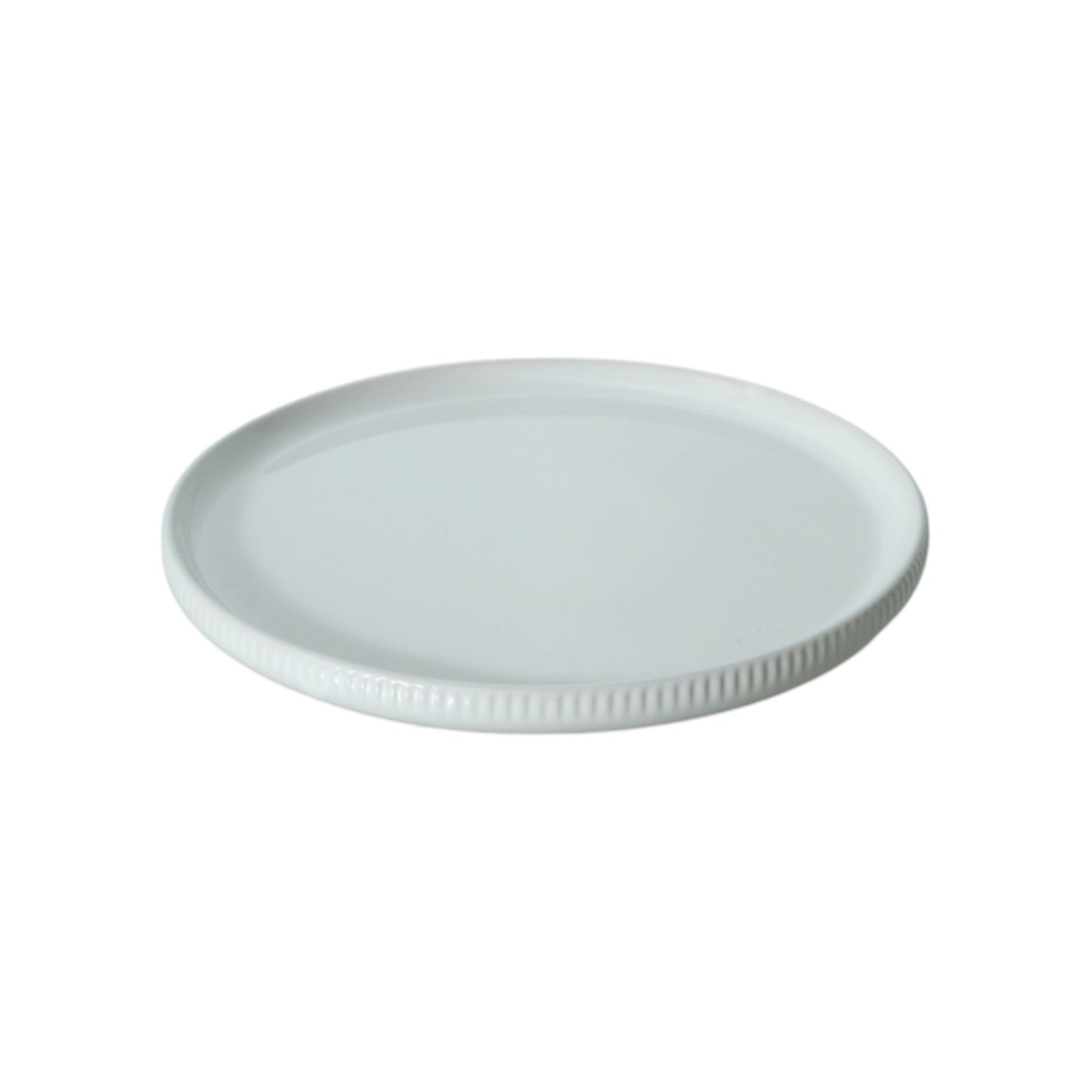 Ceramic Rib Side Plate White 20x1.5cm