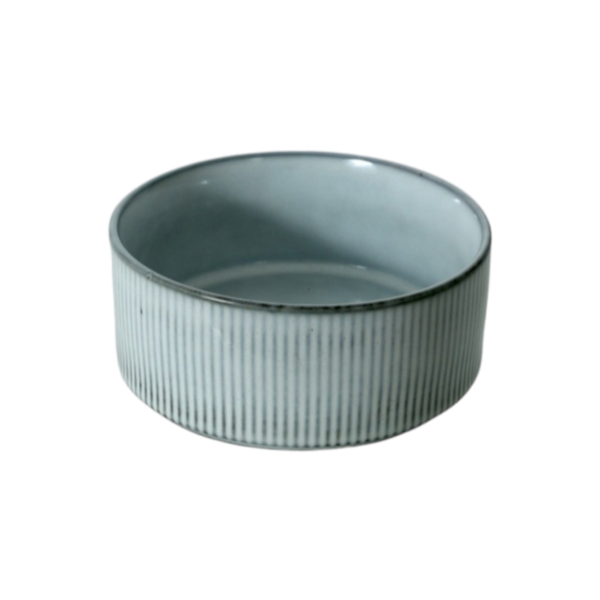 Ceramic Rib Cereal Bowl Grey 14.3x6.3cm
