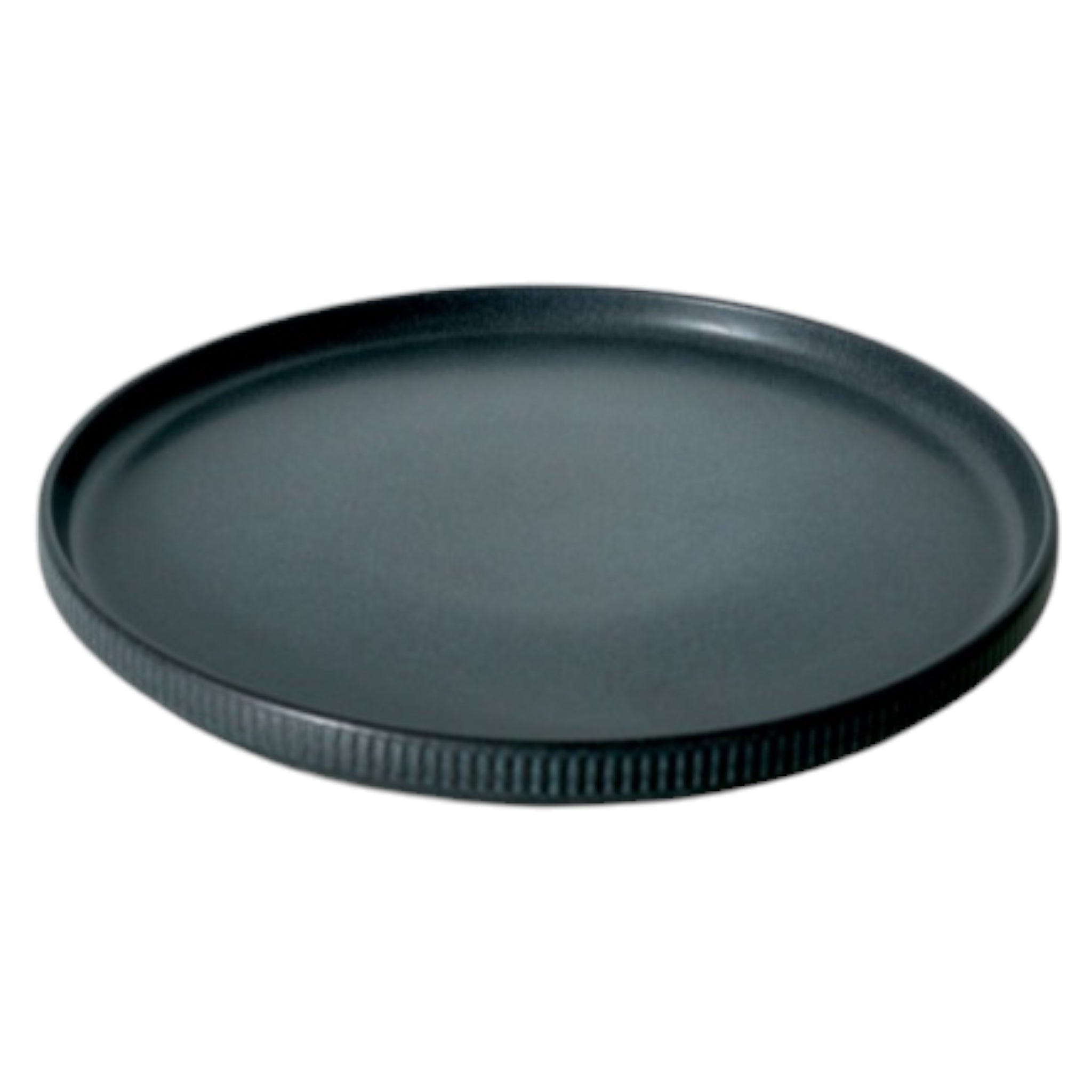 Ceramic Rib Dinner Plate Charcoal 25.2x2cm