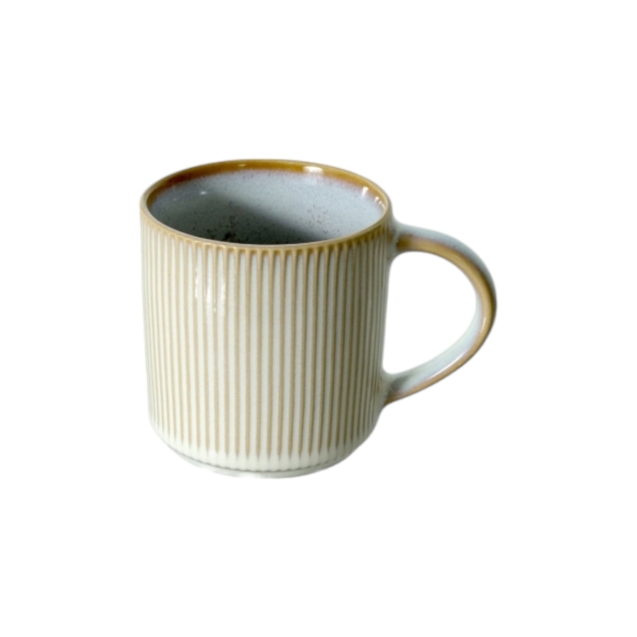 Ceramic Rib Coffee Mug Cream 350ml