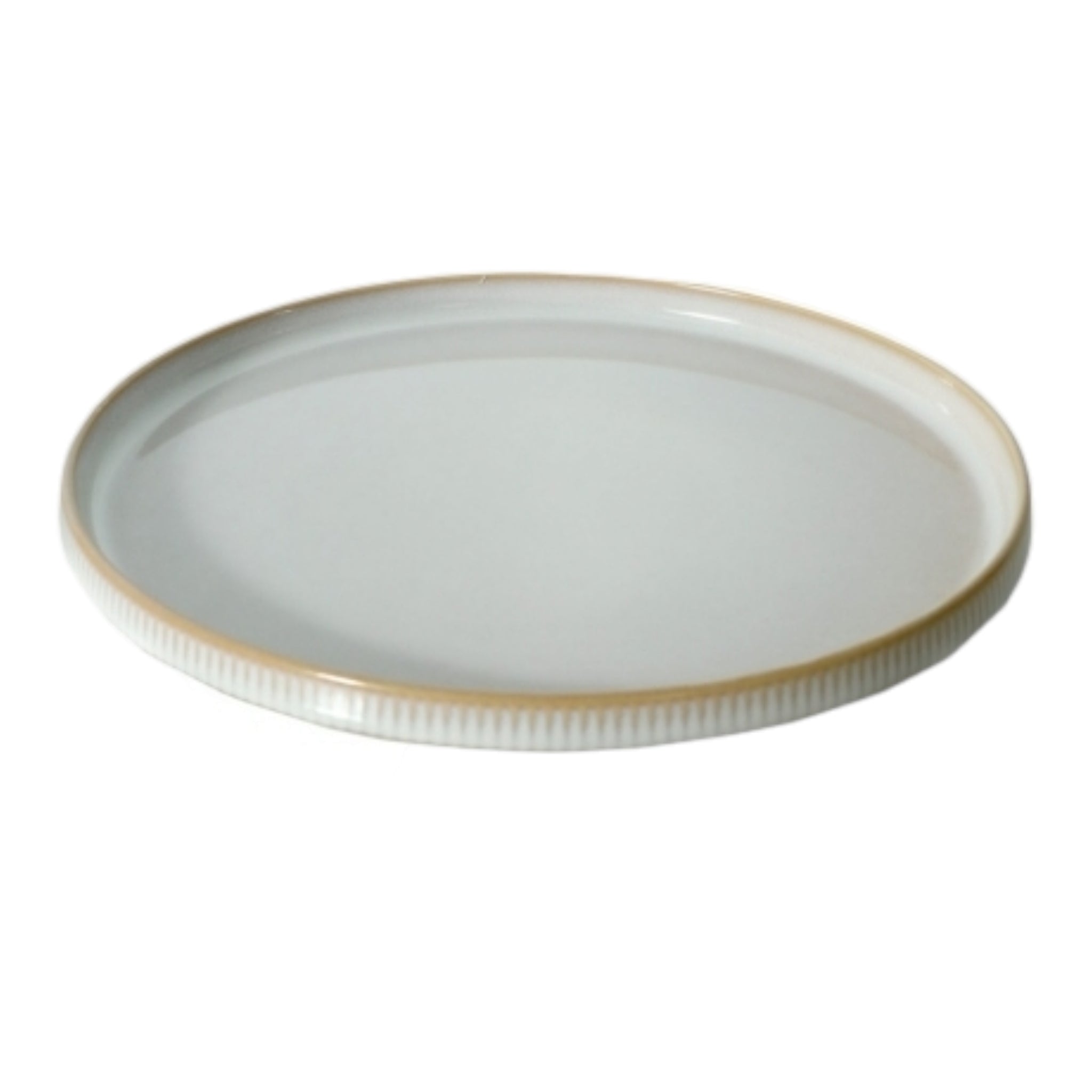 Ceramic Rib Dinner Plate Cream 25.2x2cm