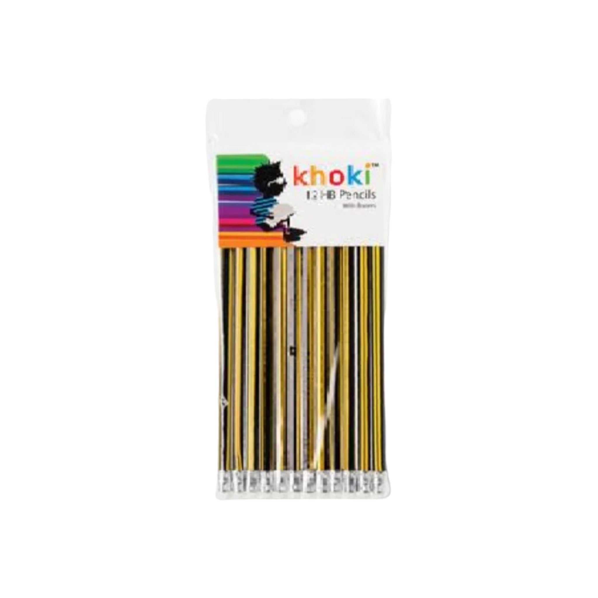 Khoki Pencils With Eraser 12pc