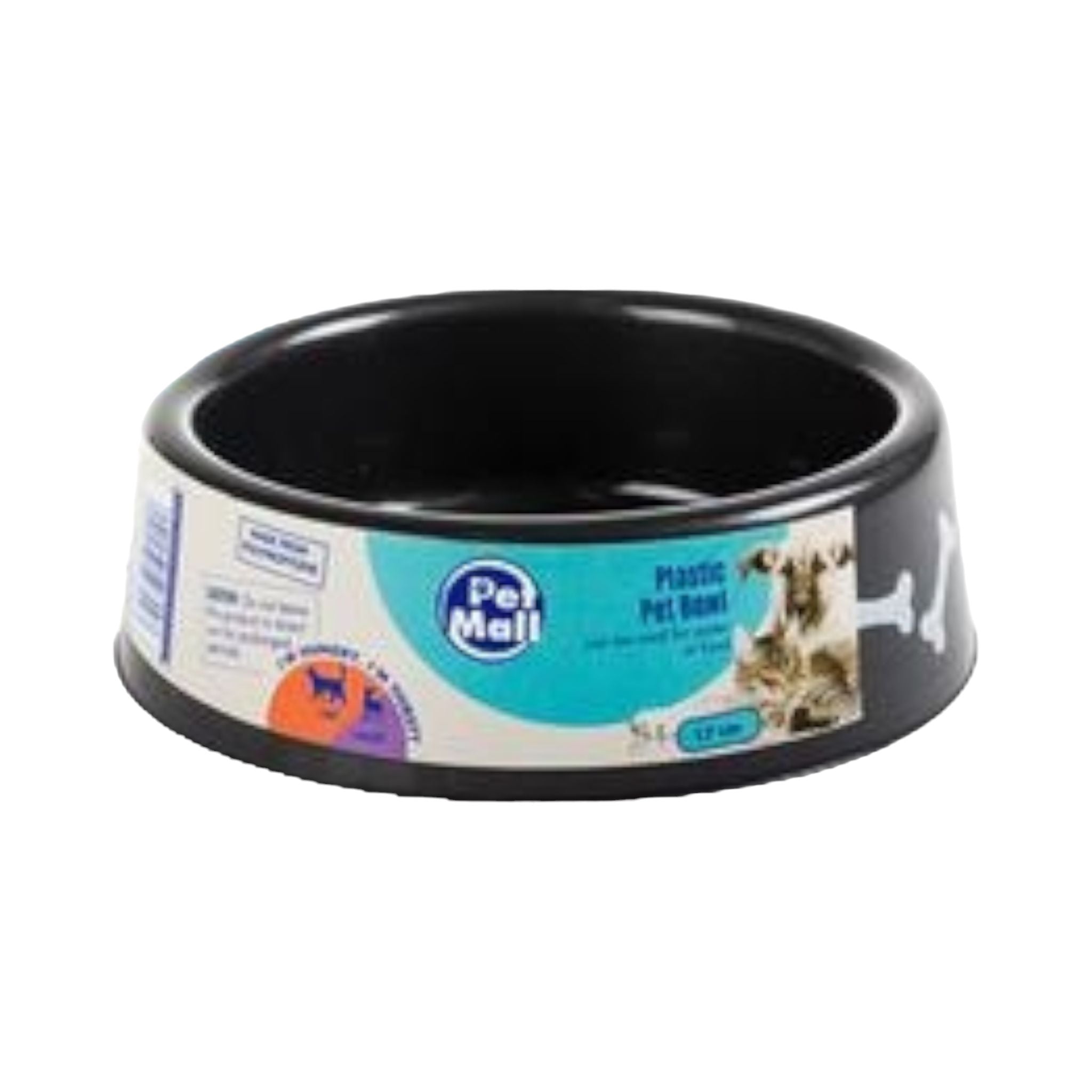 Pet Mall Dog/Cat Plastic Feeding Bowl Small 17cm 1pc