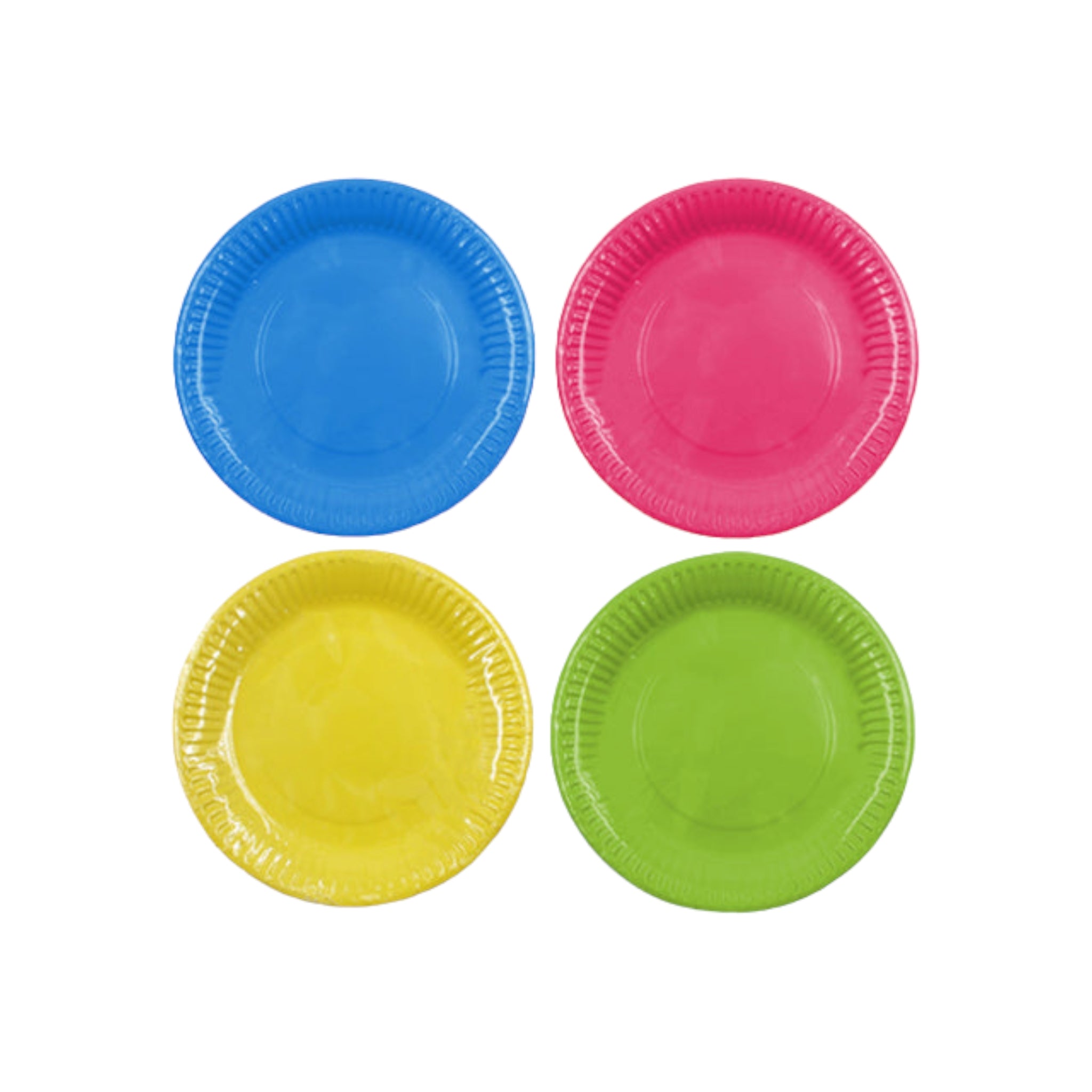 Party Paper Plates 230mm Solid Color 10pack