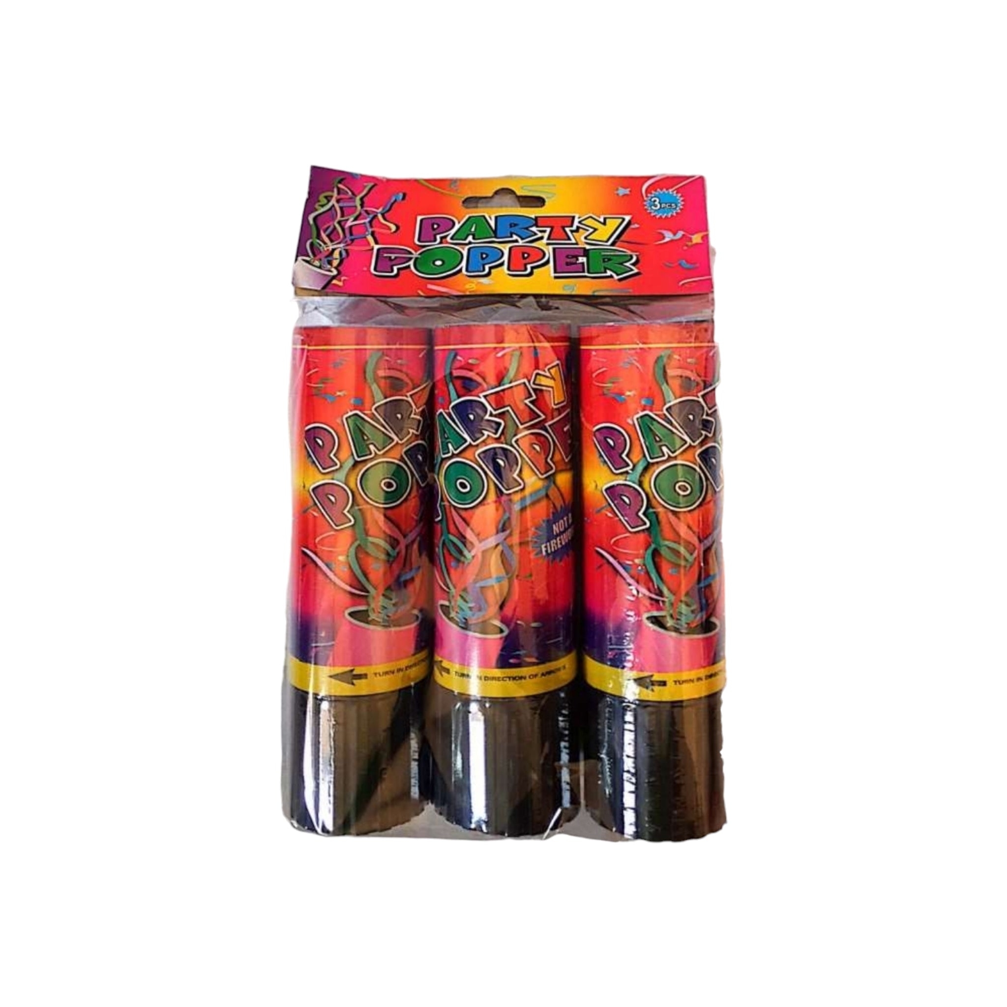 Party Poppers 15cm 3pack