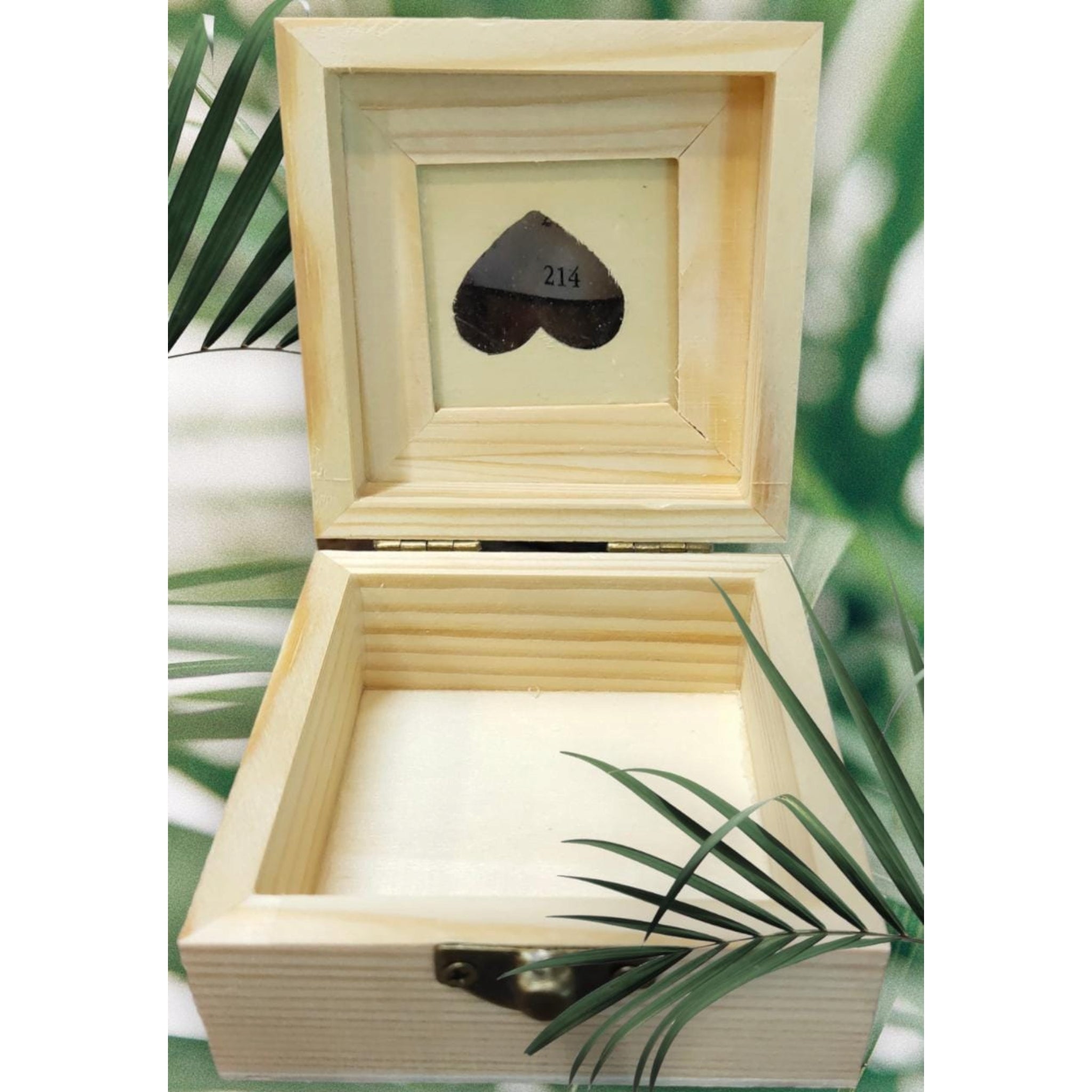 Wooden Gift Jewellery Gift Box Square 8.5x8.5x5cm