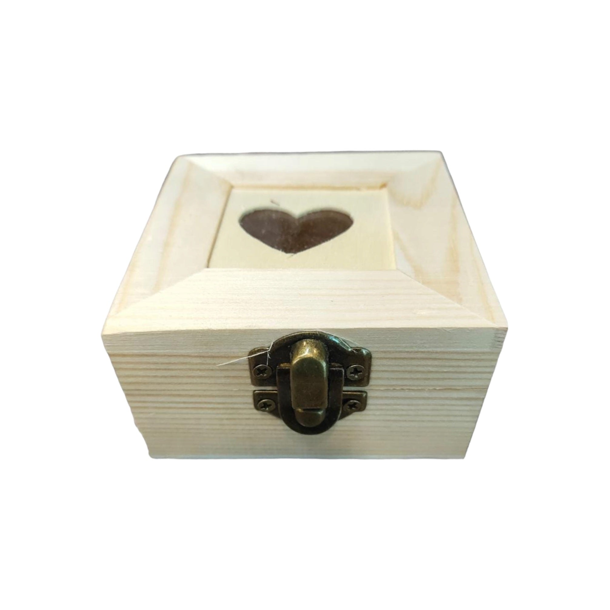 Wooden Gift Jewellery Gift Box Square 8.5x8.5x5cm