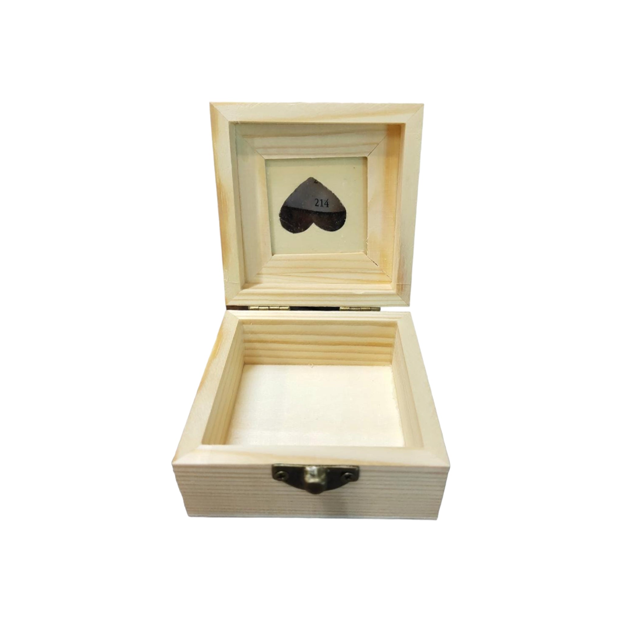 Wooden Gift Jewellery Gift Box Square 8.5x8.5x5cm