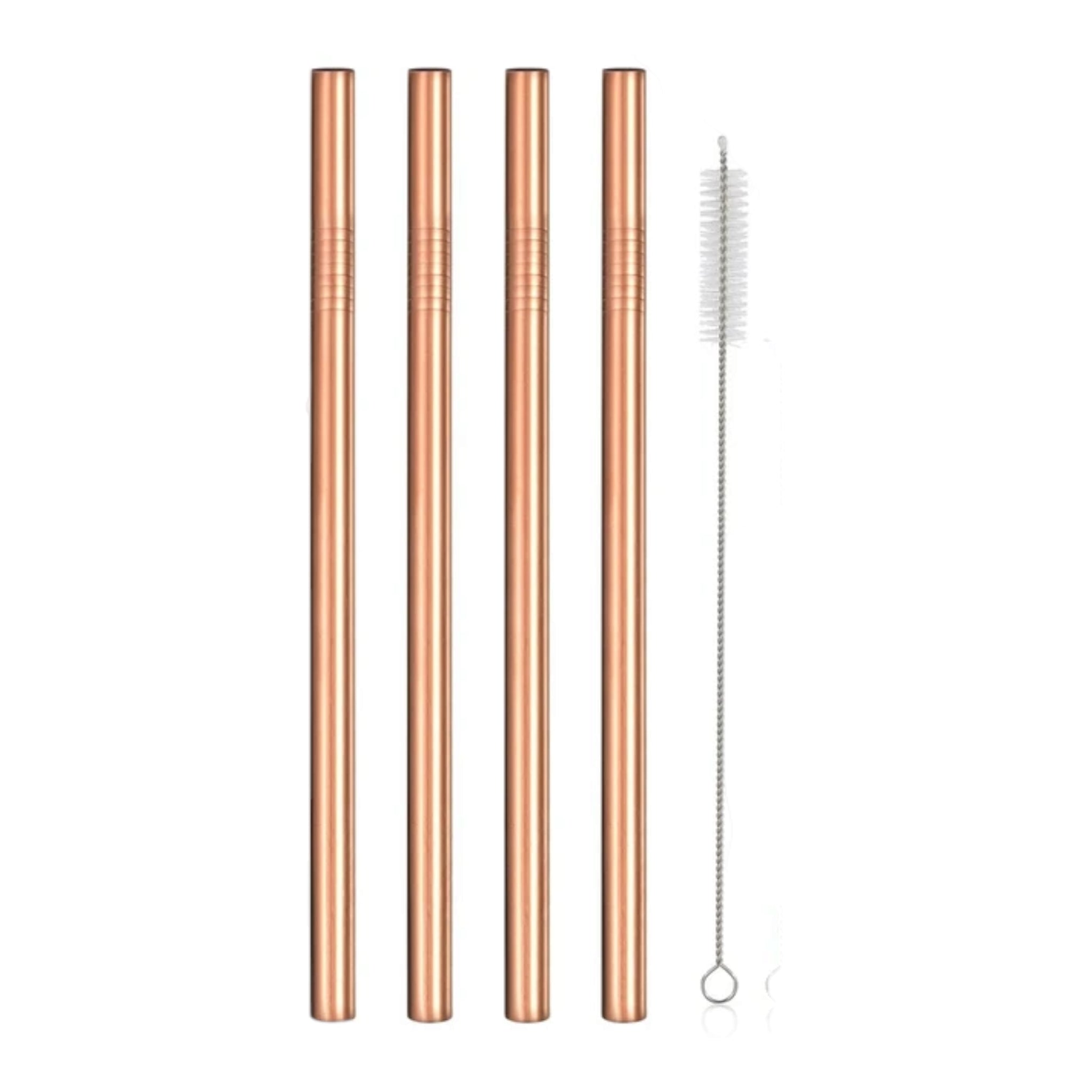 Stainless Steel Straws 7mmx22.5cm with Brush 11pack