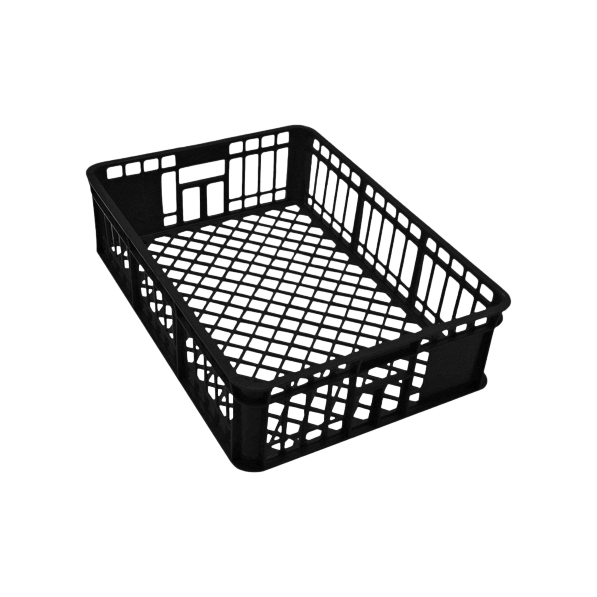 Chicken Freezer Crate Tray Plastic Black 640x458x165