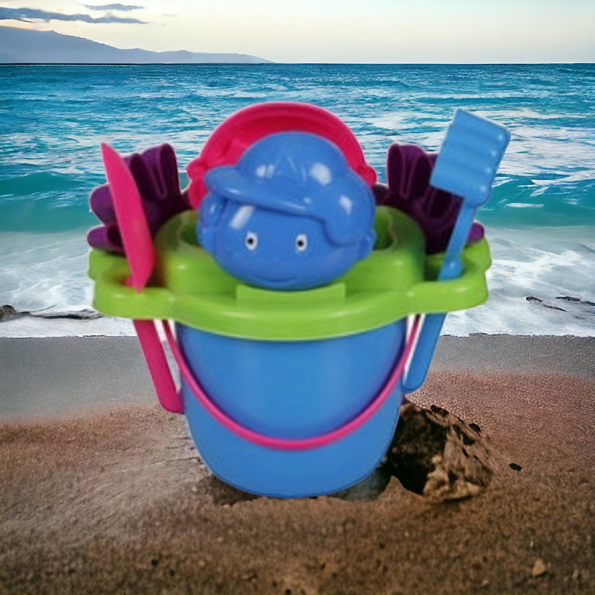 Beach Bucket Set Plastic Hand & Feet 9pc