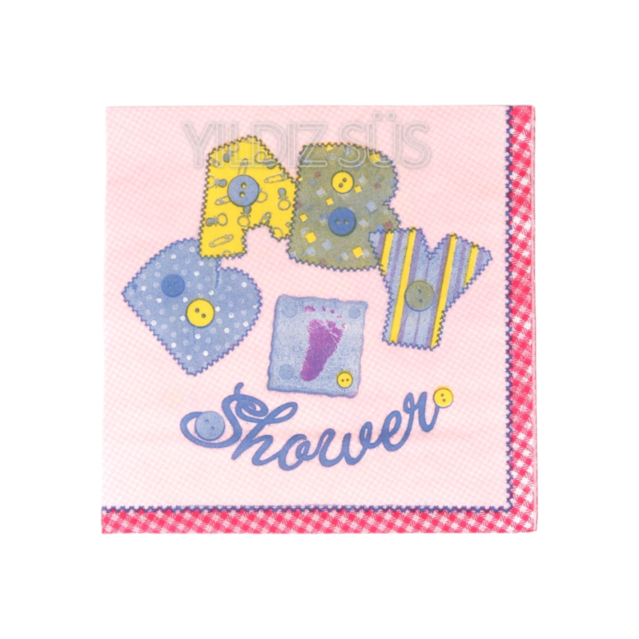 Baby Shower Luncheon Napkin Paper Serviettes White 33x33 20pcs