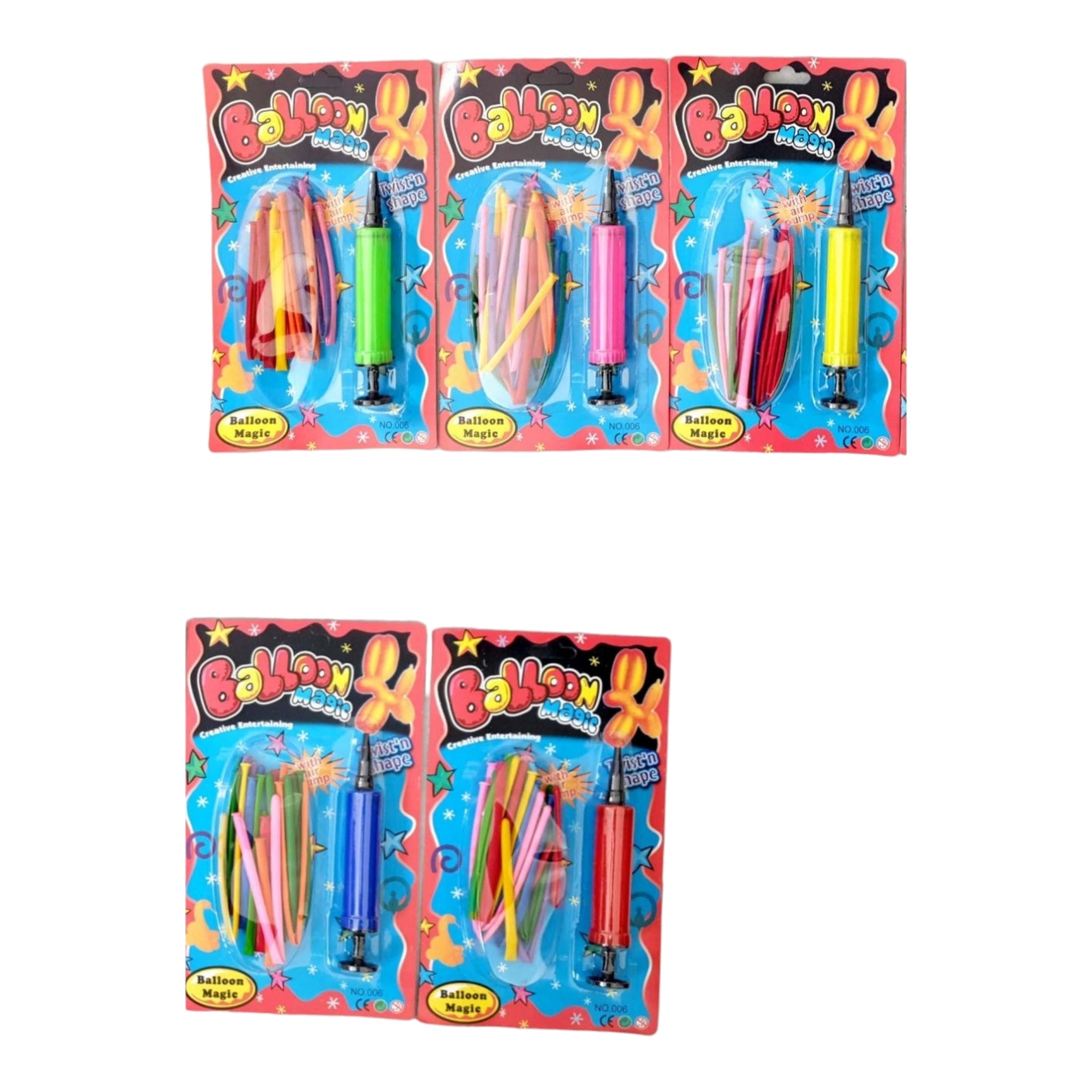 Magic Modeling Twisty Long Balloons 12pcs Tube Shaped with Hand Pump