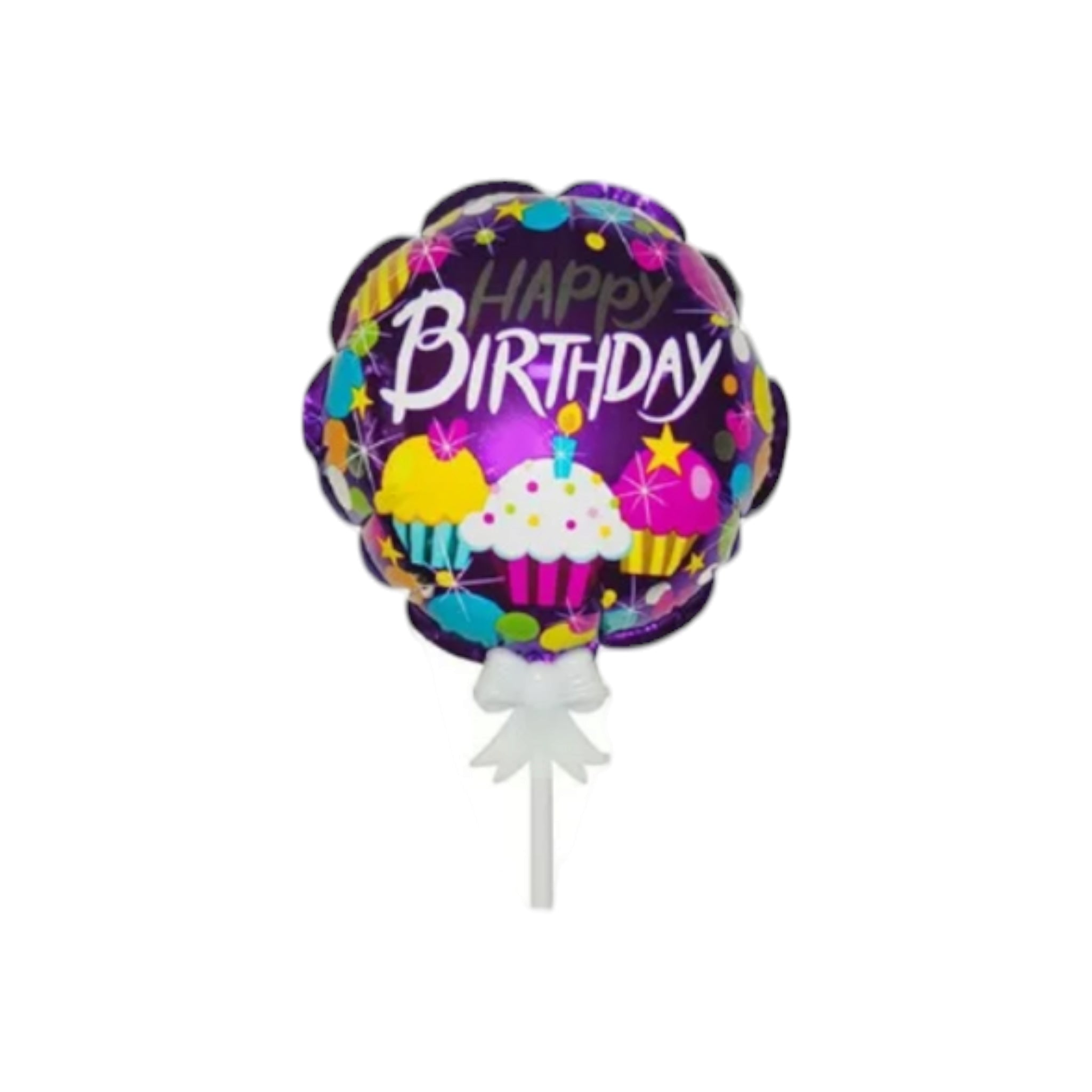 Self-Inflating Foil Balloon 6inch with Stick