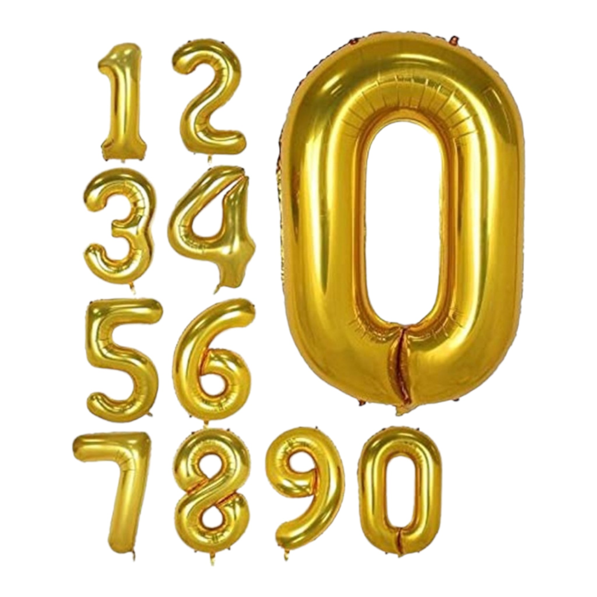 Party Gold Number Foil Balloons 42inch 106cm