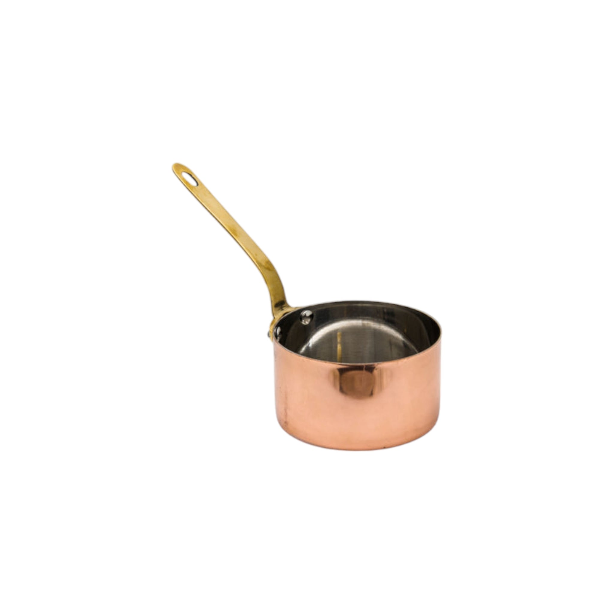 Regent Cookware Serving Mini Pot 350ml with Handle Copper Plated Stainless Steel